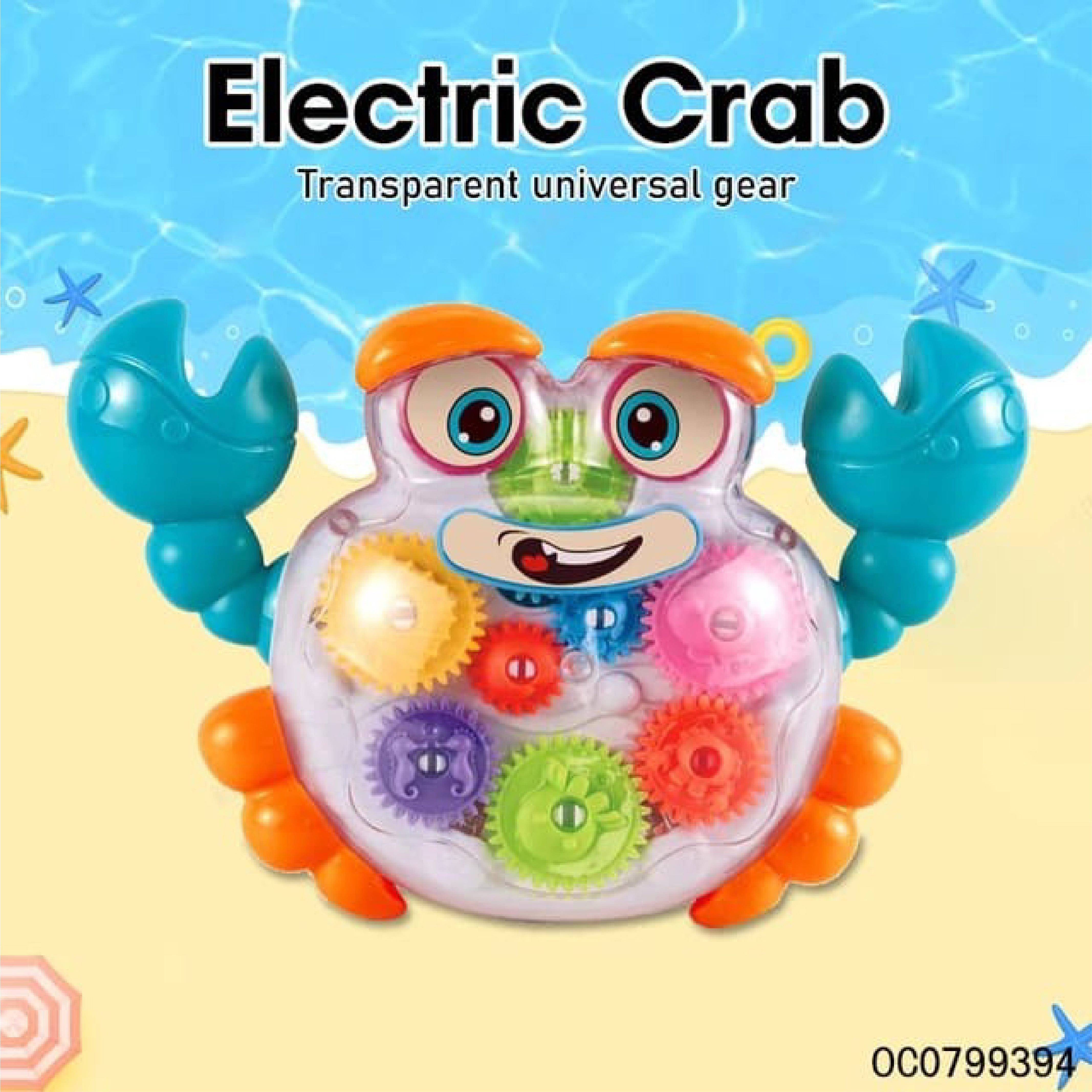 Battery Operated Musical Crab Toy with Lights and Sound