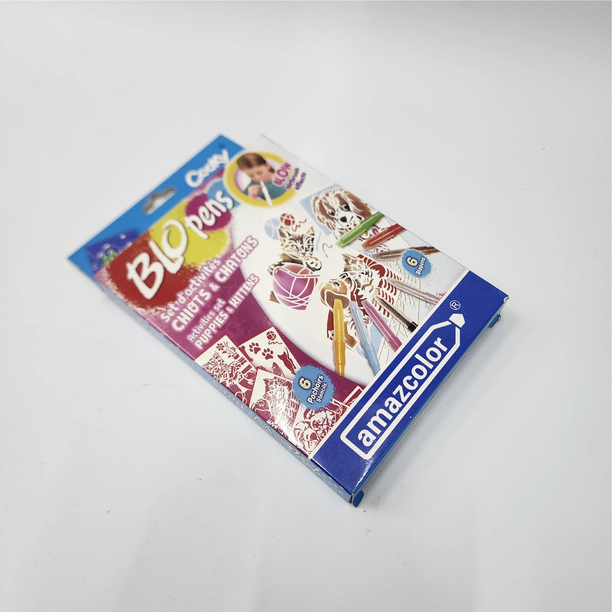 Blopens Airbrush Art Set for Kids (6 Pens & 6 Stencils
