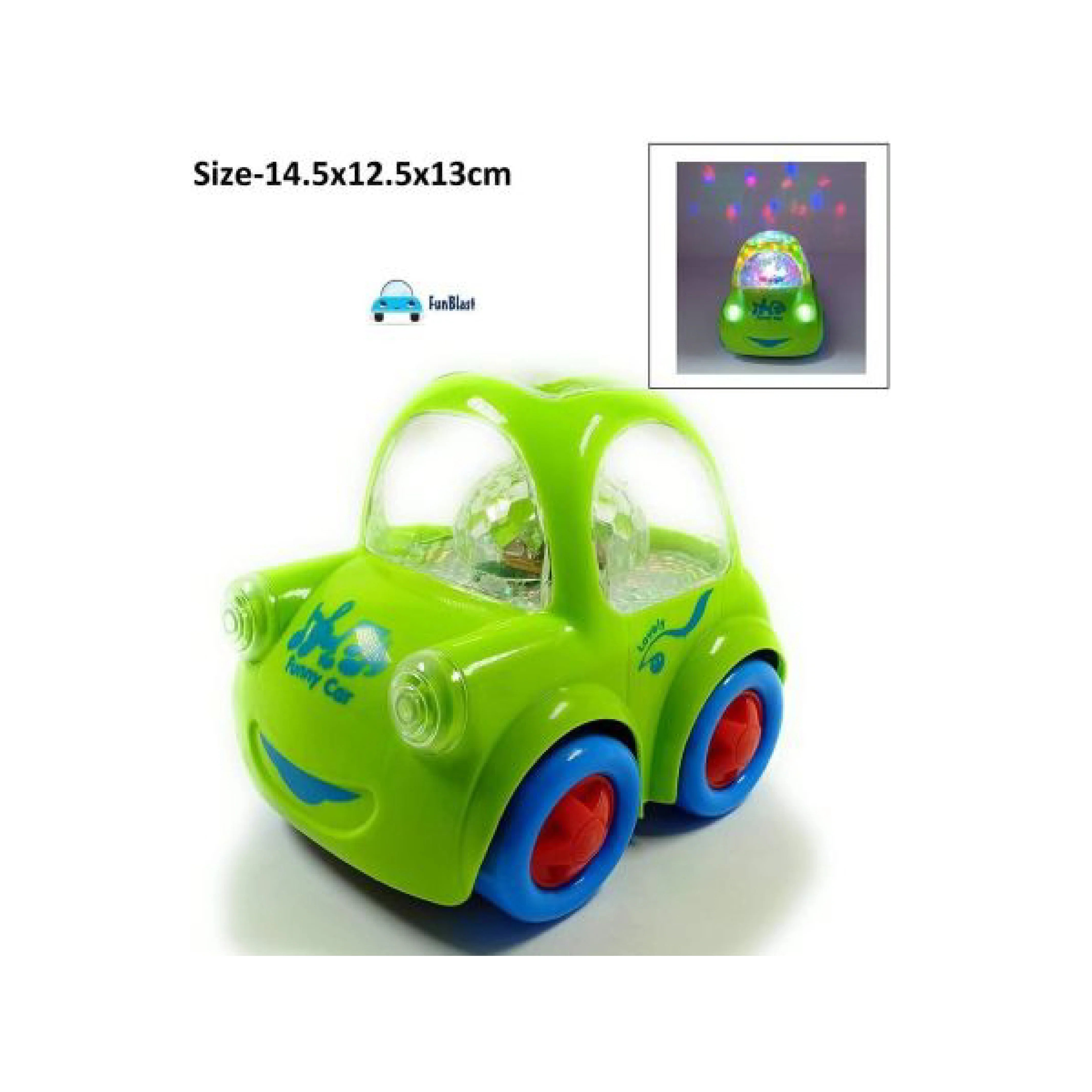 Bump and Go Funny Car - Interactive Toy with Music and Flashing Lights