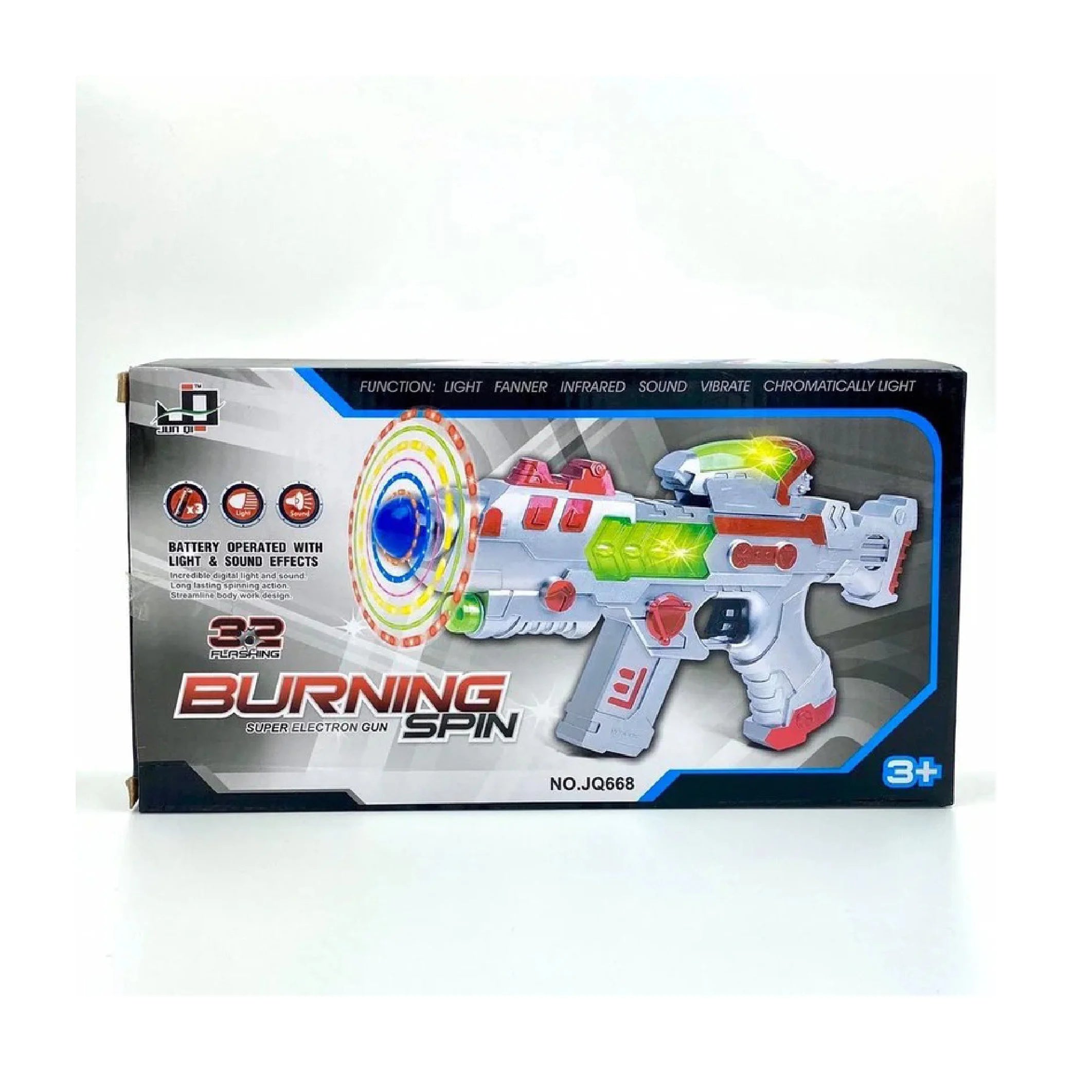 Burning Spin Super Electron Gun Action-Packed Toy for Kids!