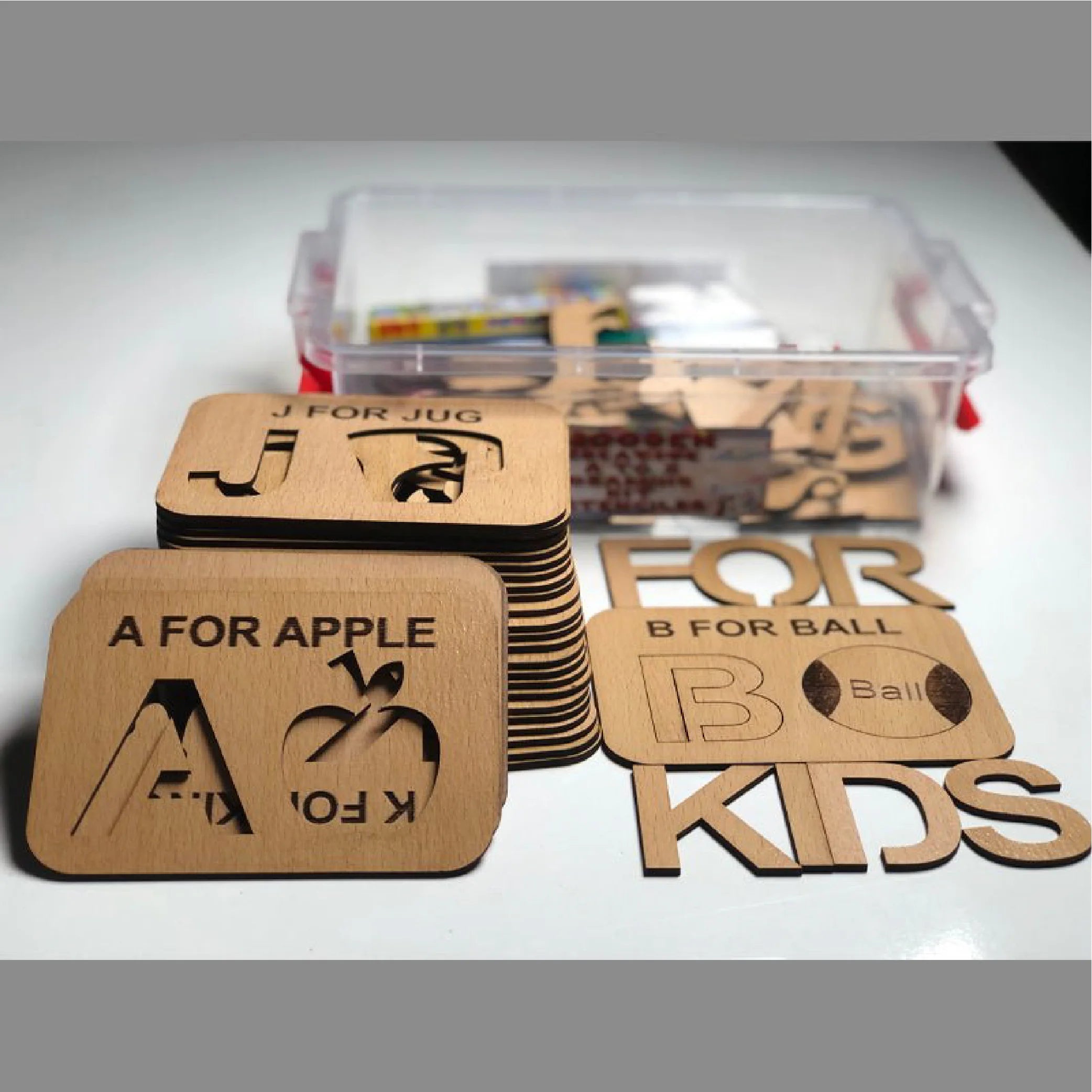 Capital and Small ABC Wooden Drawing Stencils Set