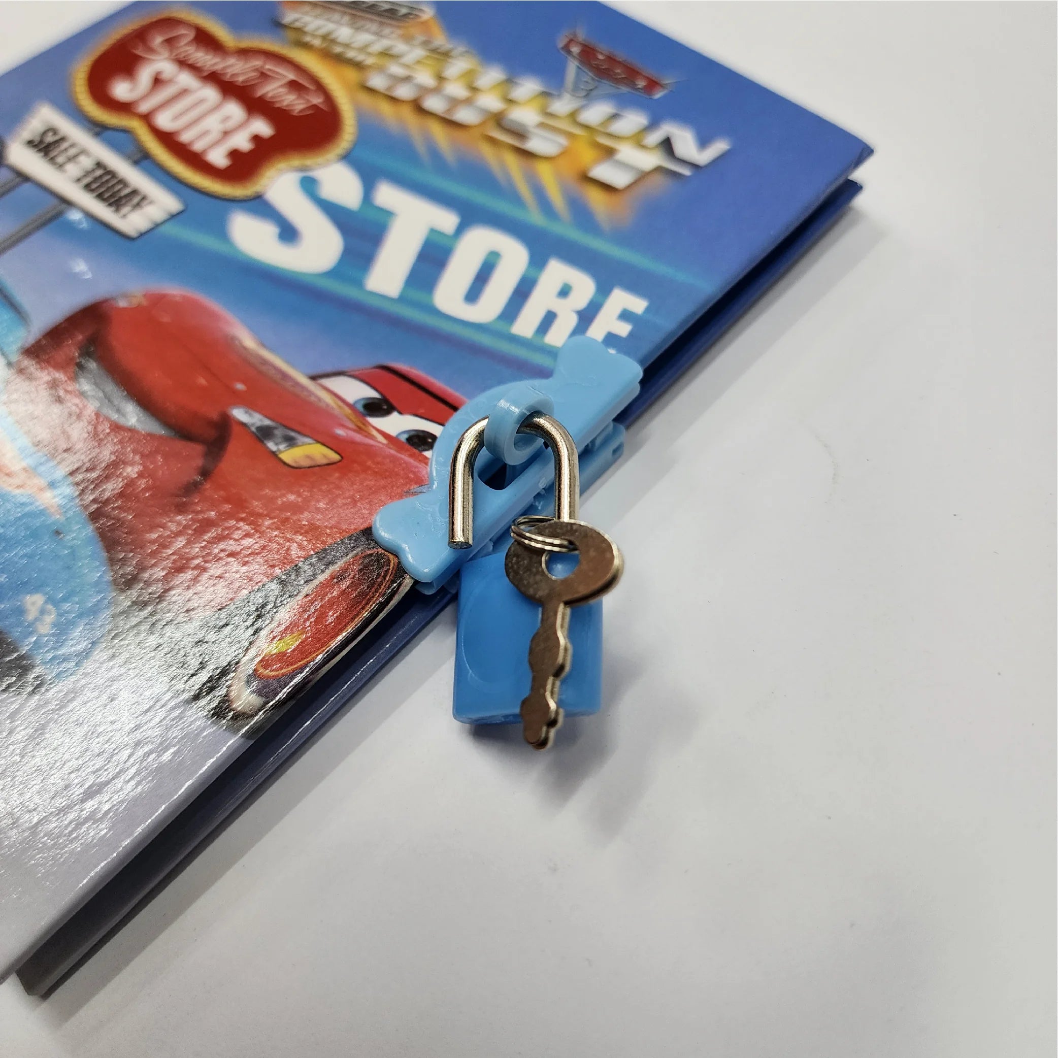 Cars Cartoon Printed Lock Diary – Fun & Secure!