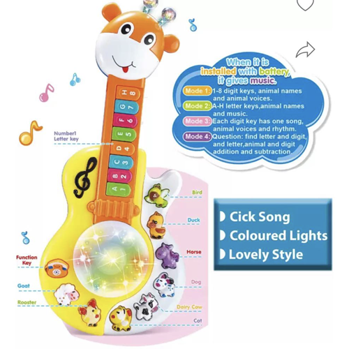 Music Guitar with Lights and Sound - Fun & Educational for Kids