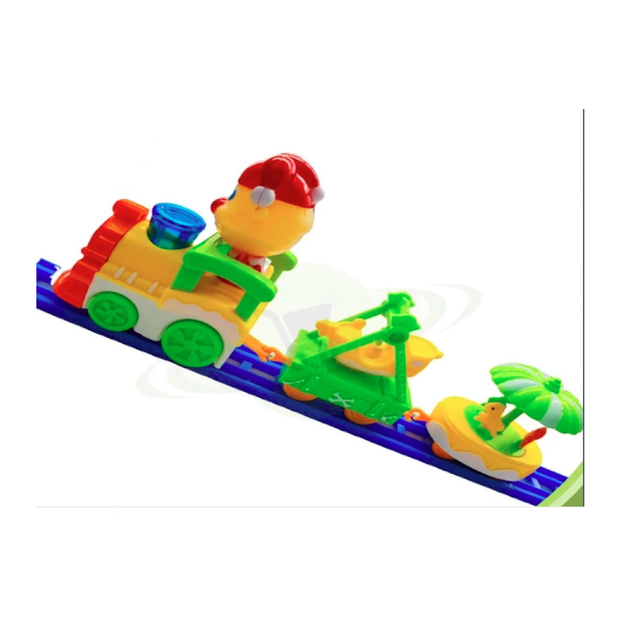 Cartoon Circus Clown Train Playset