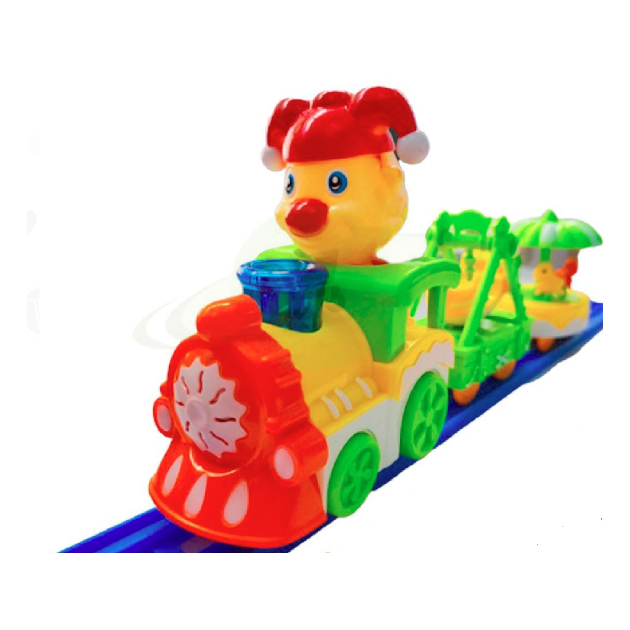 Cartoon Circus Clown Train Playset