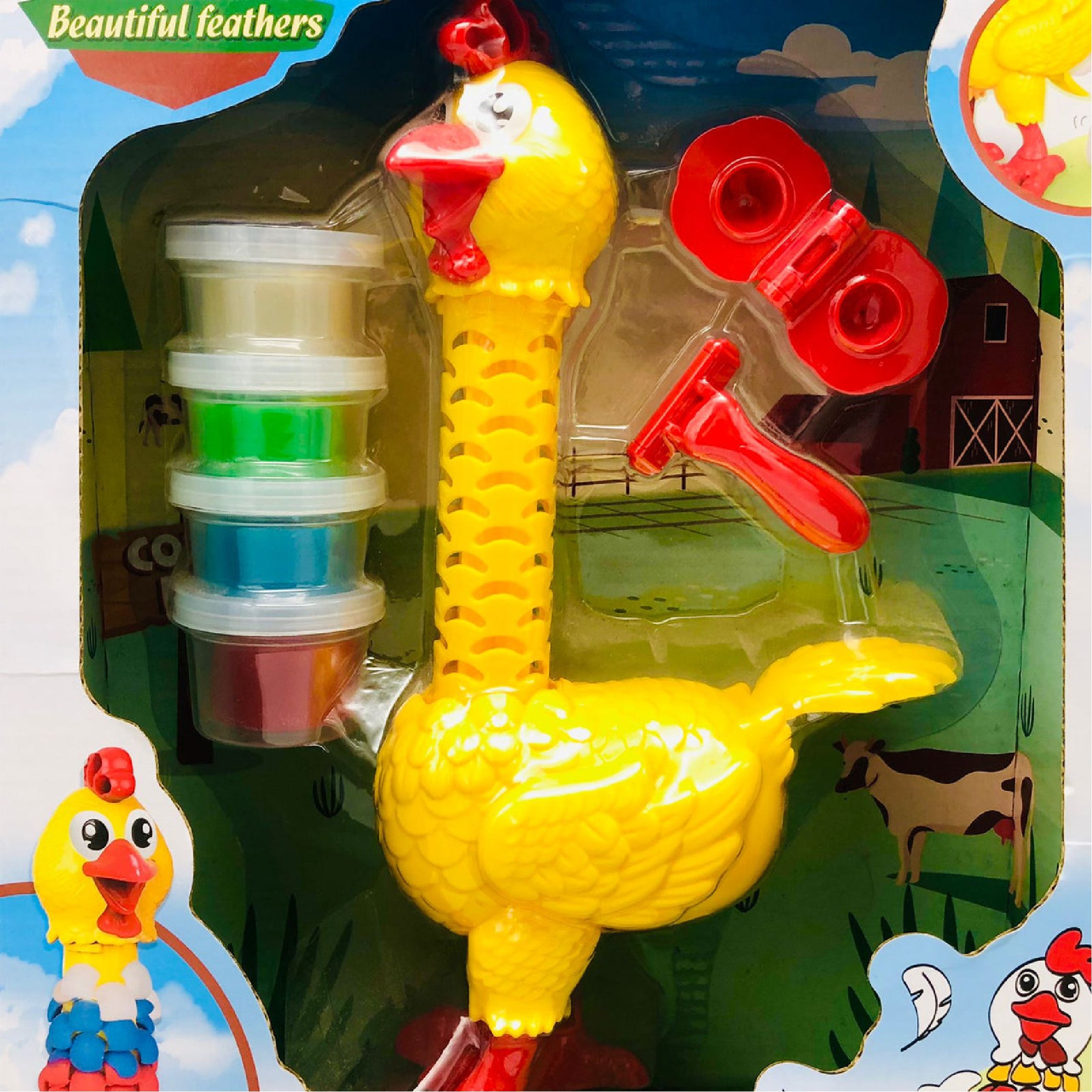 Play Dough Chicken Feathering Kit for Kids