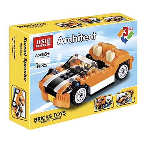 Decool Architect Creator 3 In 1 Car Brick Blocks Set Toy (119 pcs)