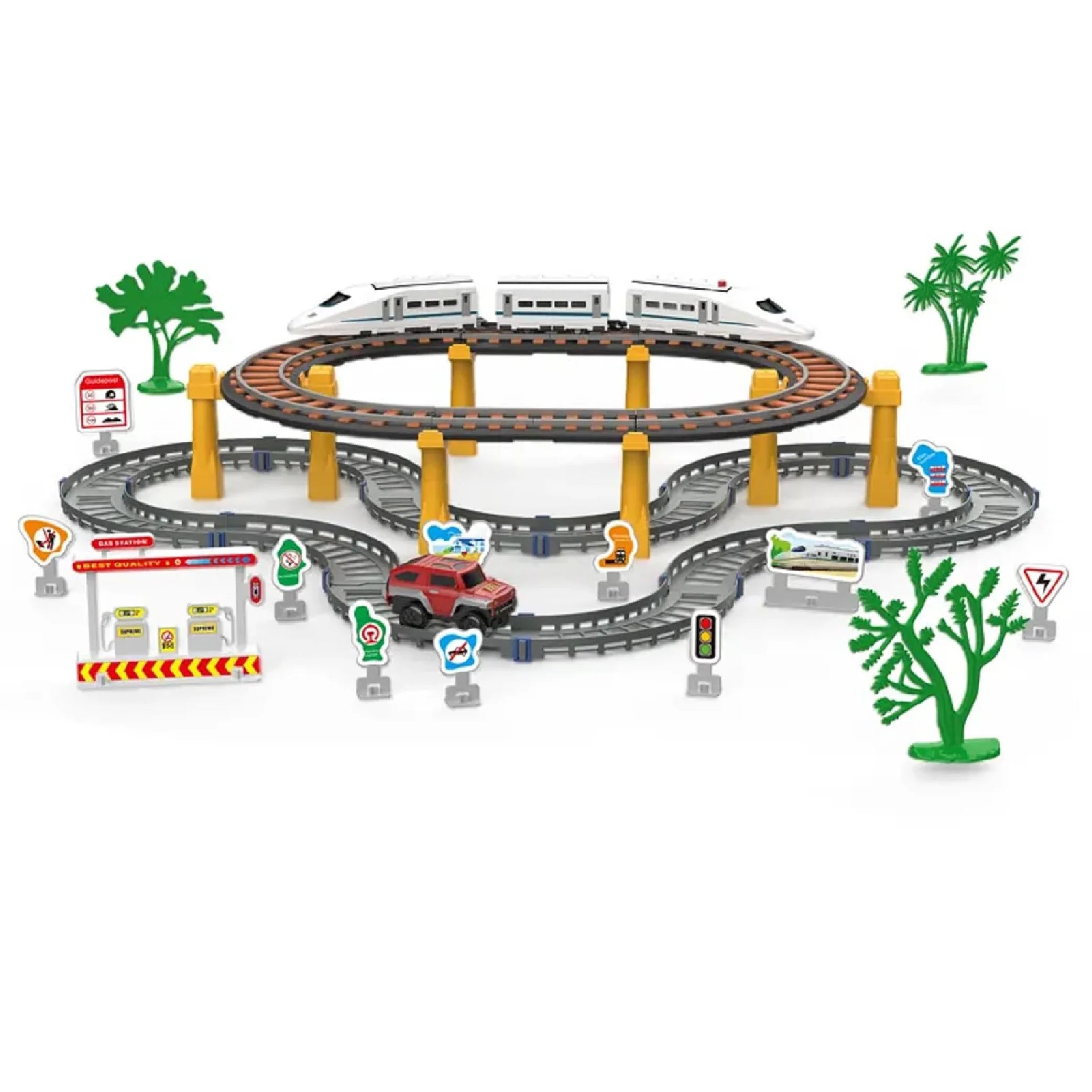 Children's City Train Track Toy: New Style Race Track Set with Sound!