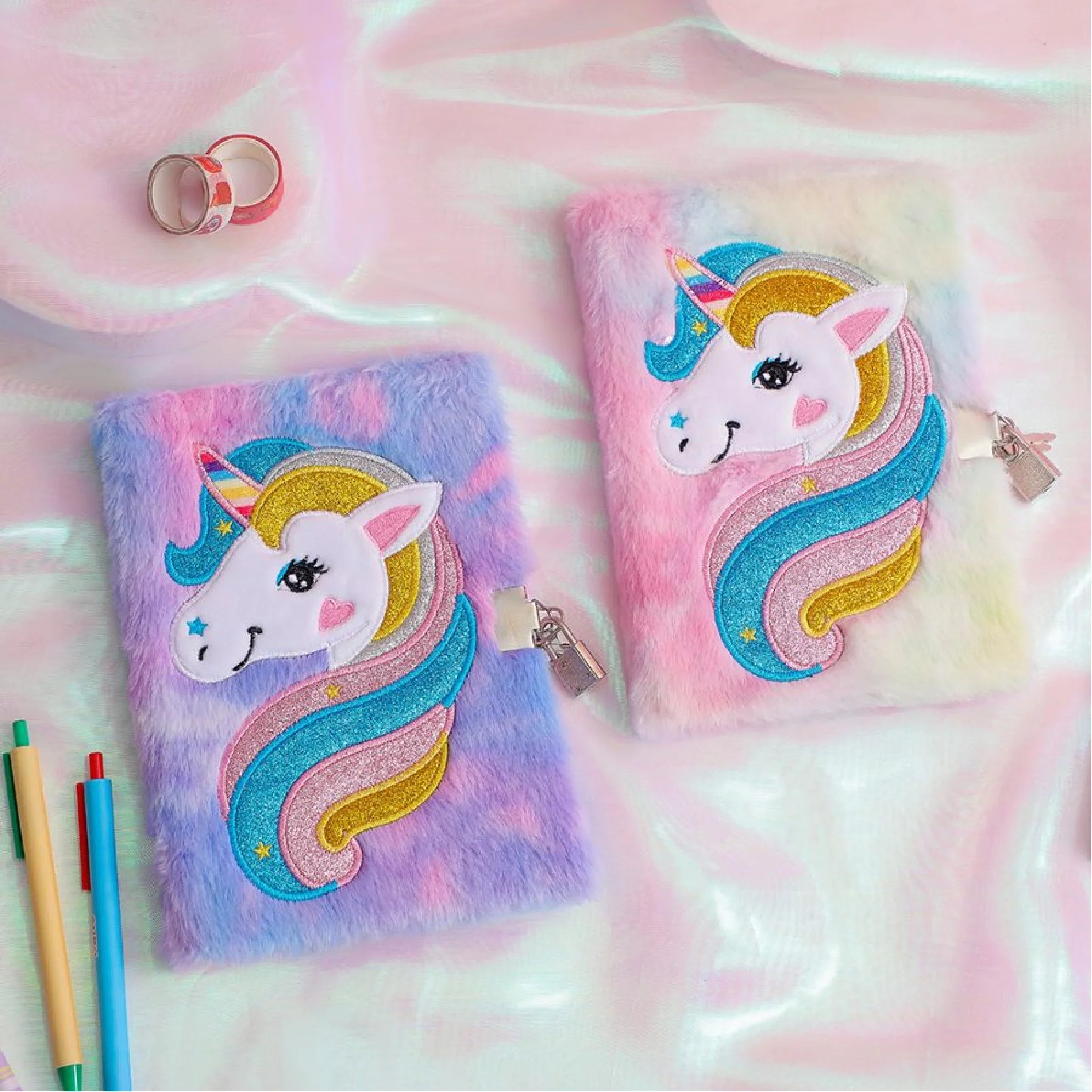 Claire's Furry UNICORN Plush Diary