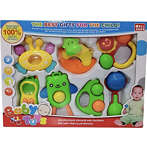 Sensory Rattle Set - Teething Toys for Baby's Development