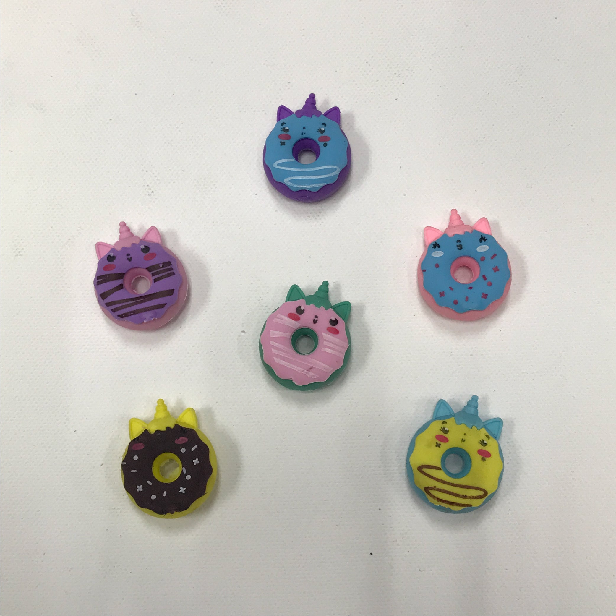 Donut Shaped Erasers - 6 Pack