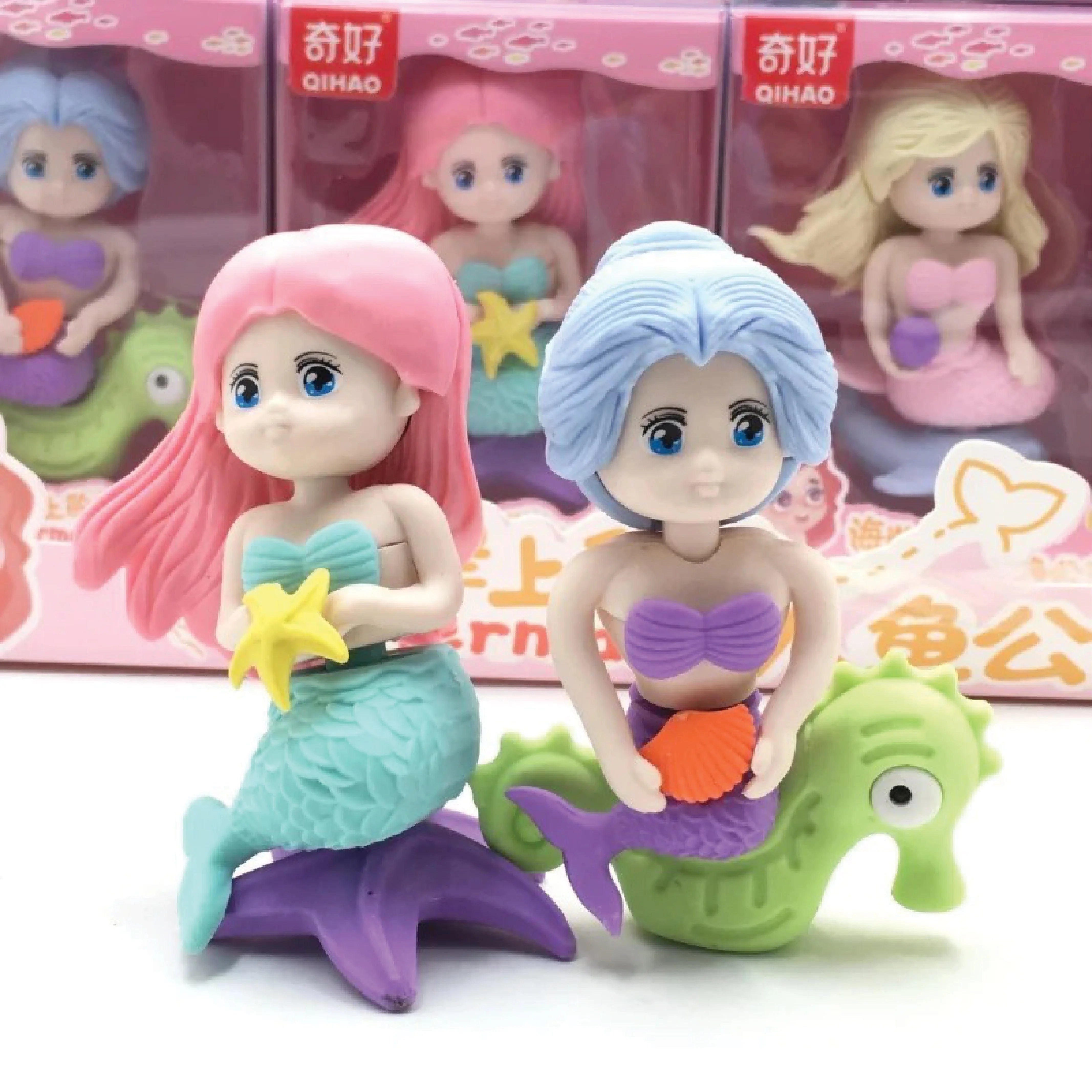 Cute Mermaid Shaped Eraser for Kids