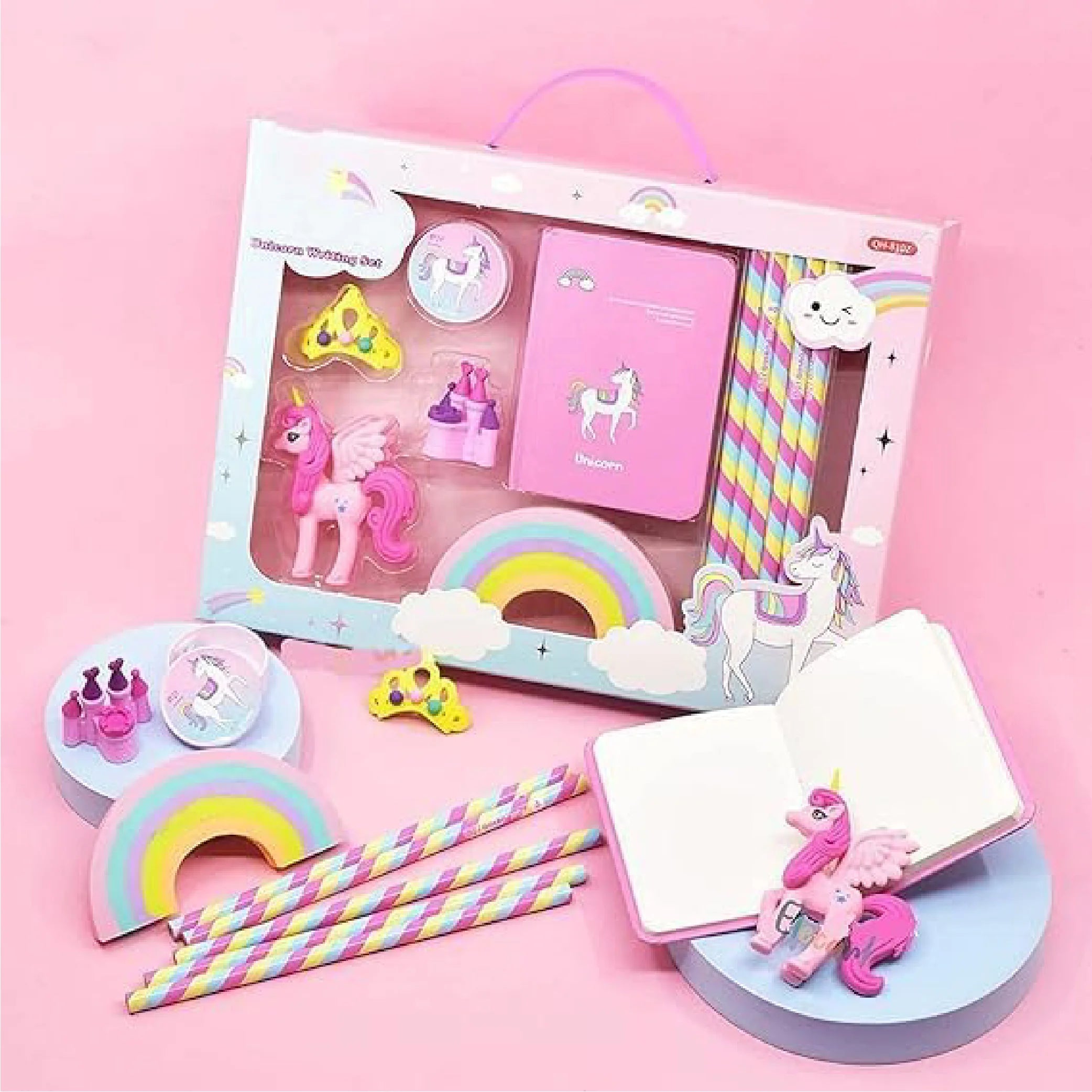 Cute Unicorn Learning Stationery Set