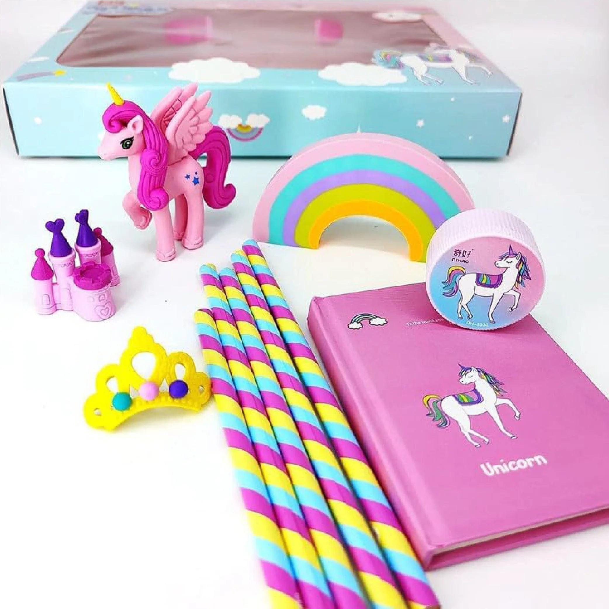 Cute Unicorn Learning Stationery Set