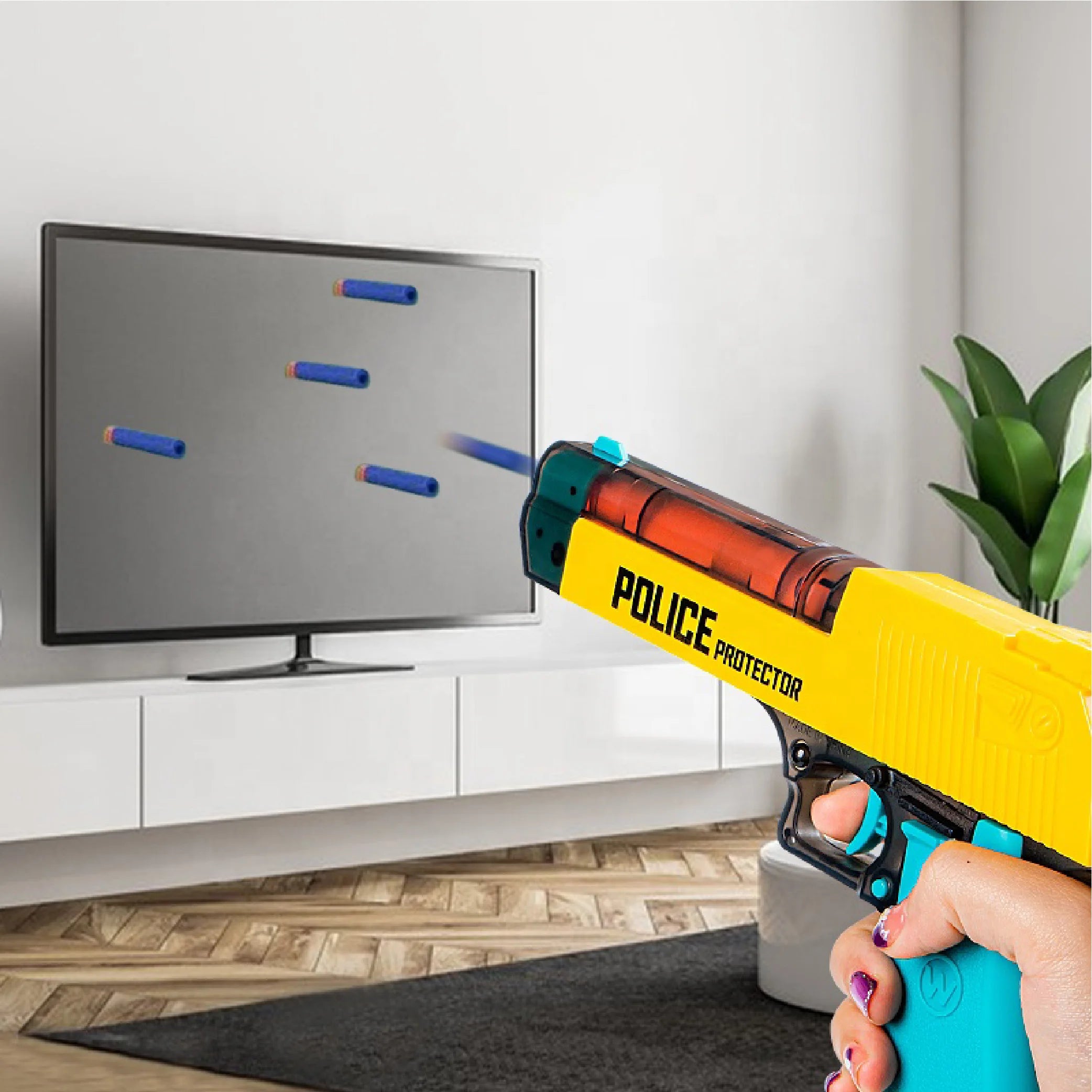 Cutie Soldier Police Blaster Toy – Dual Function Soft Shooting Fun!