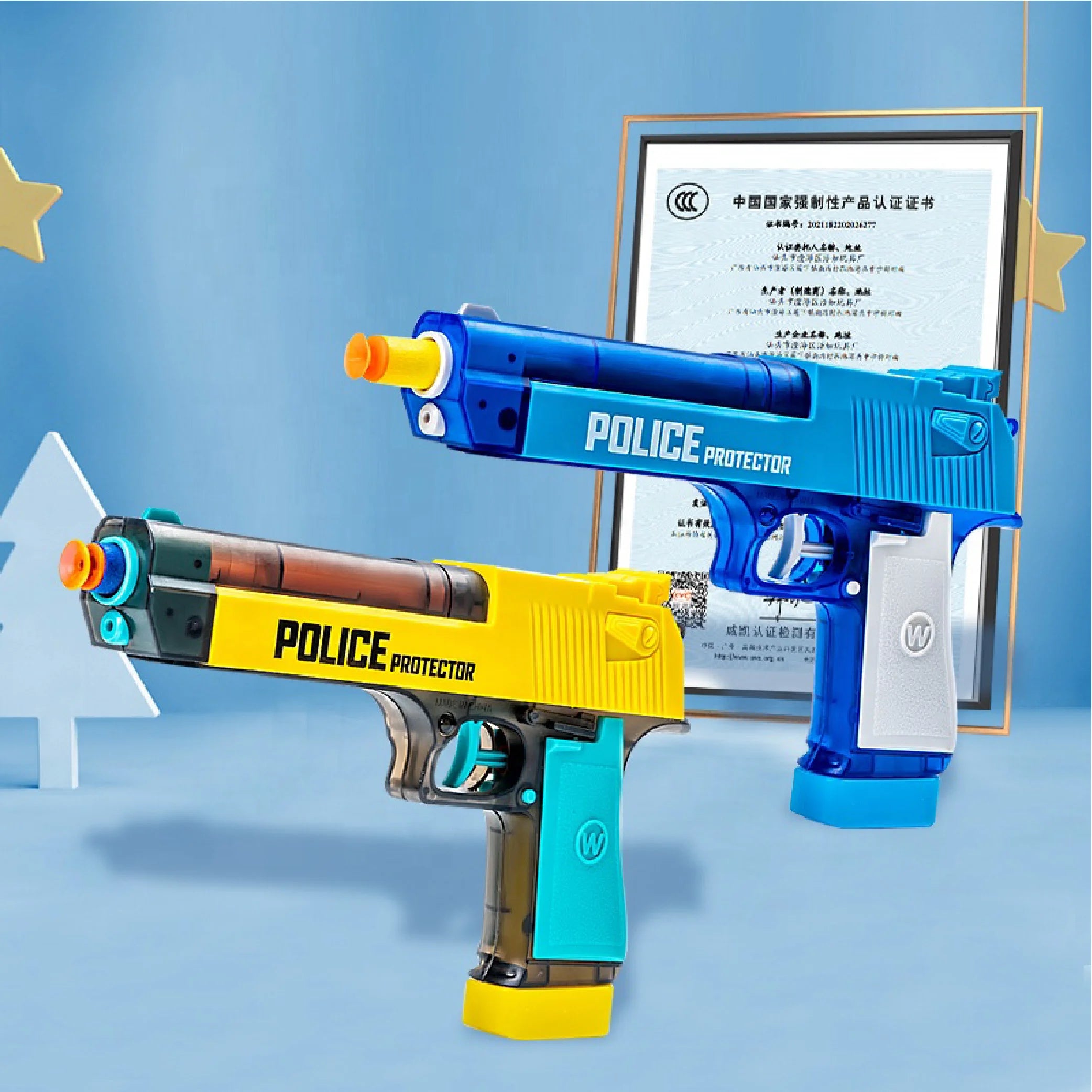 Cutie Soldier Police Blaster Toy – Dual Function Soft Shooting Fun!