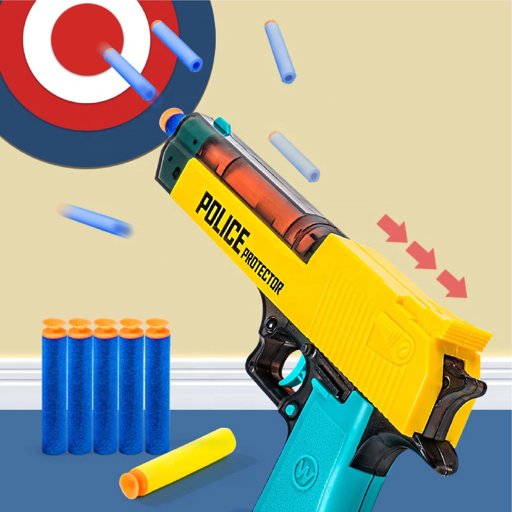 Cutie Soldier Police Blaster Toy – Dual Function Soft Shooting Fun!