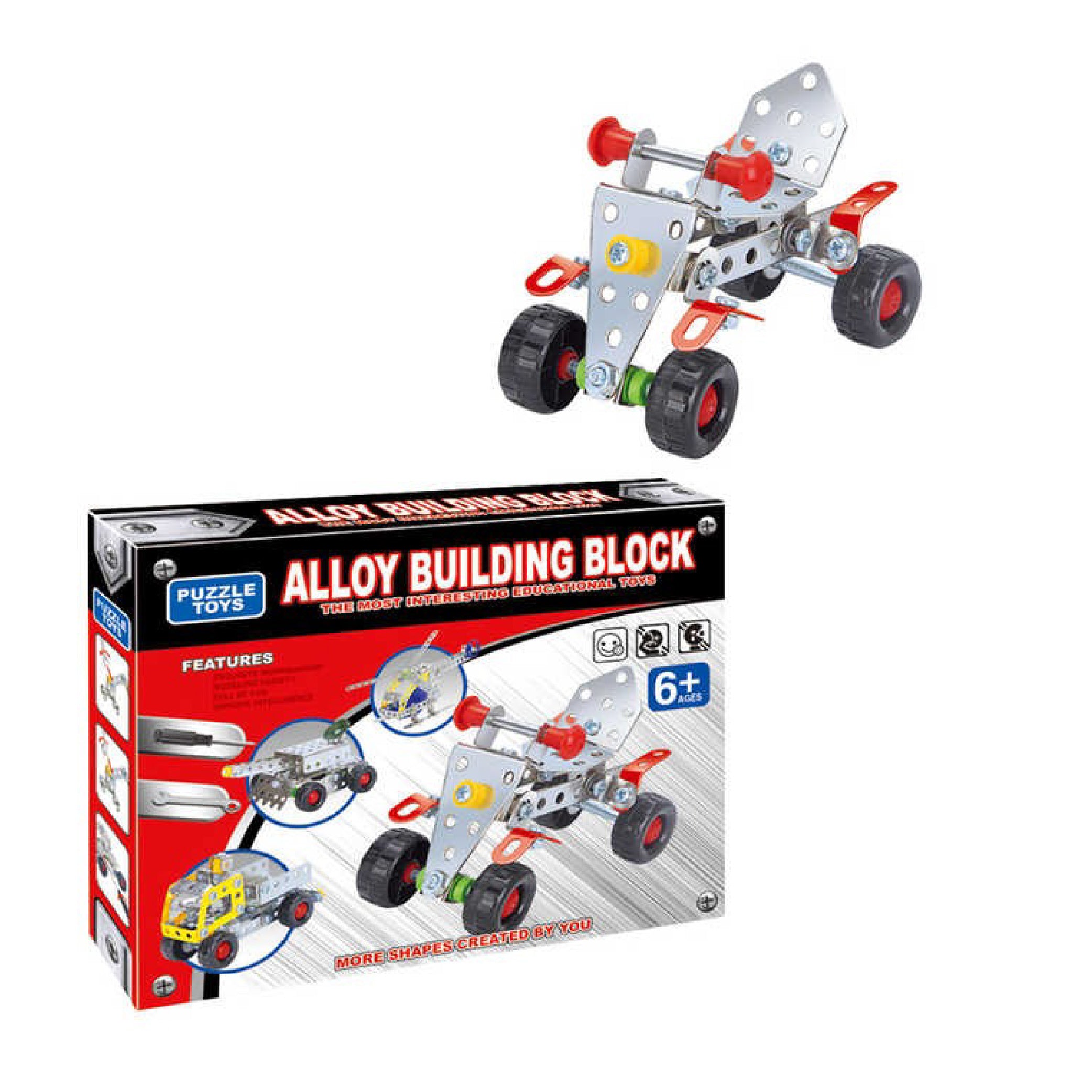 Alloy Building Block Set – DIY Construction Engineering Kit for Kids
