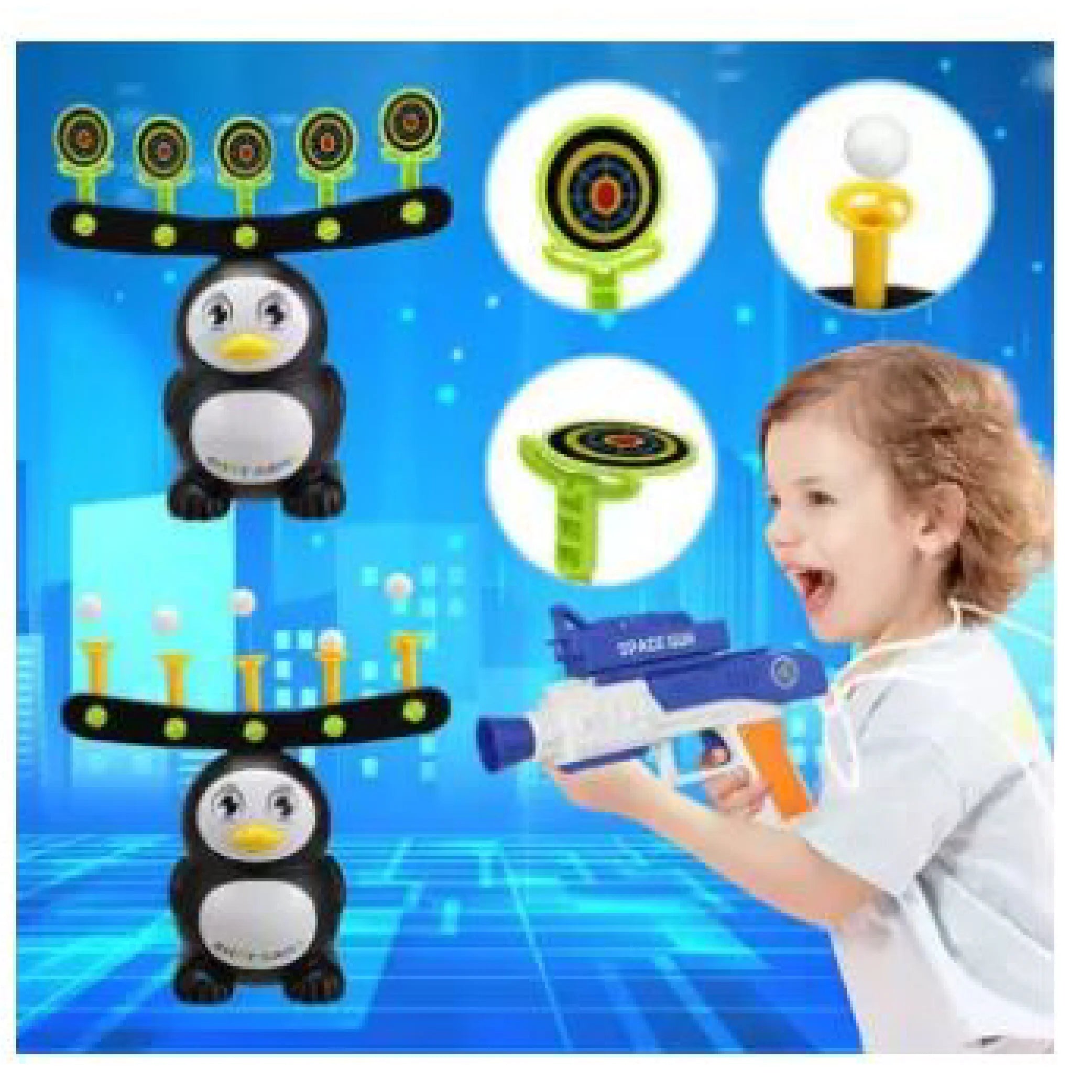 DIY Penguin Floating Target Shooting Carnival Game - Fun & Engaging for Kids!