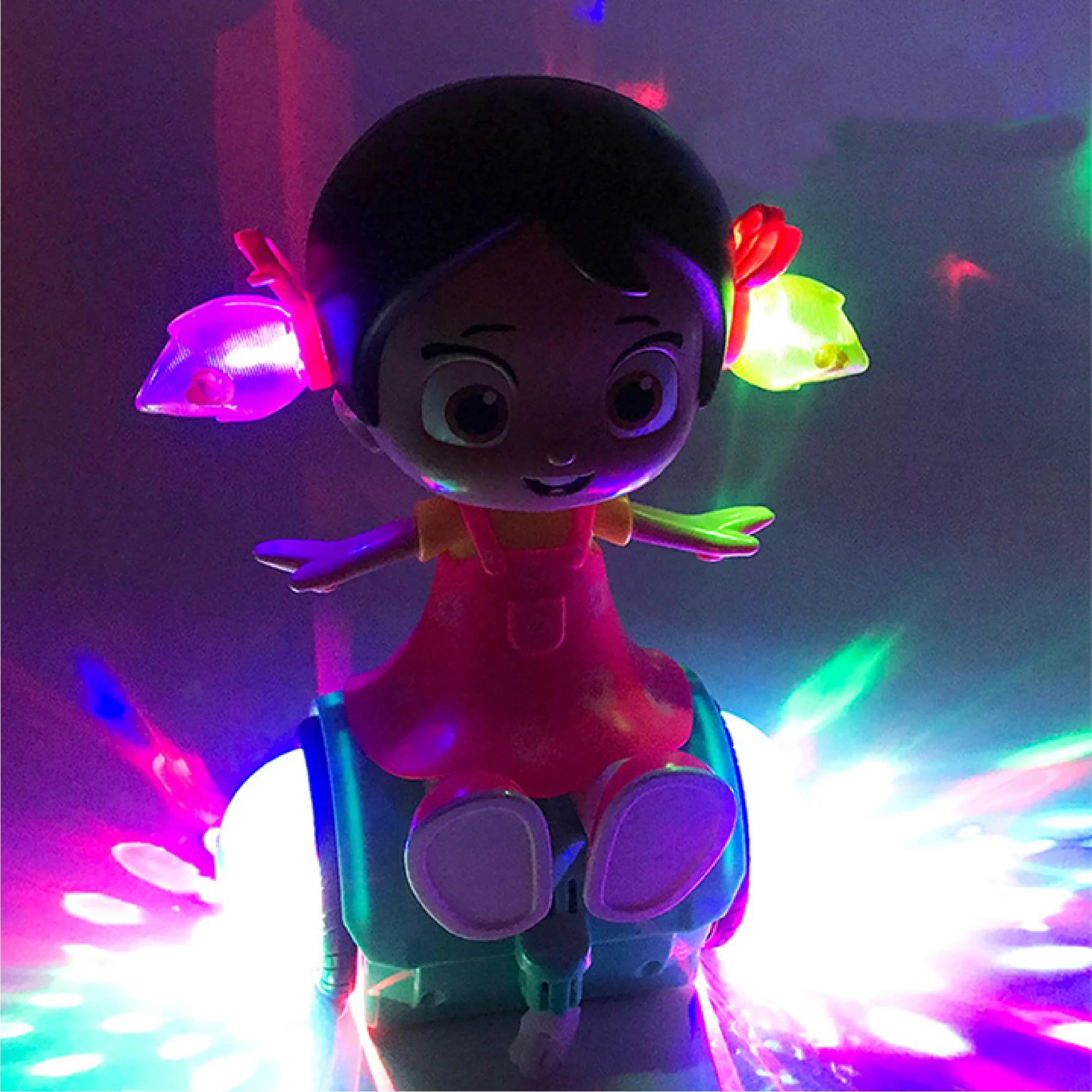 Dance Girl Balance Car Doll - Fun Dancing Toy with Lights & Music!