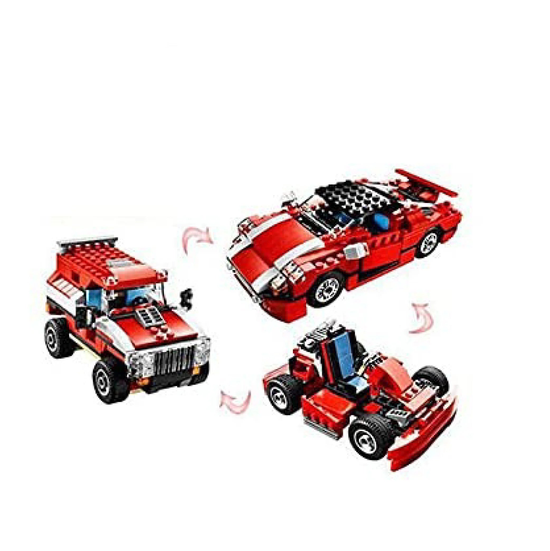 Decool Architect Creator - Red Super Speedster Race Car Building Blocks Set