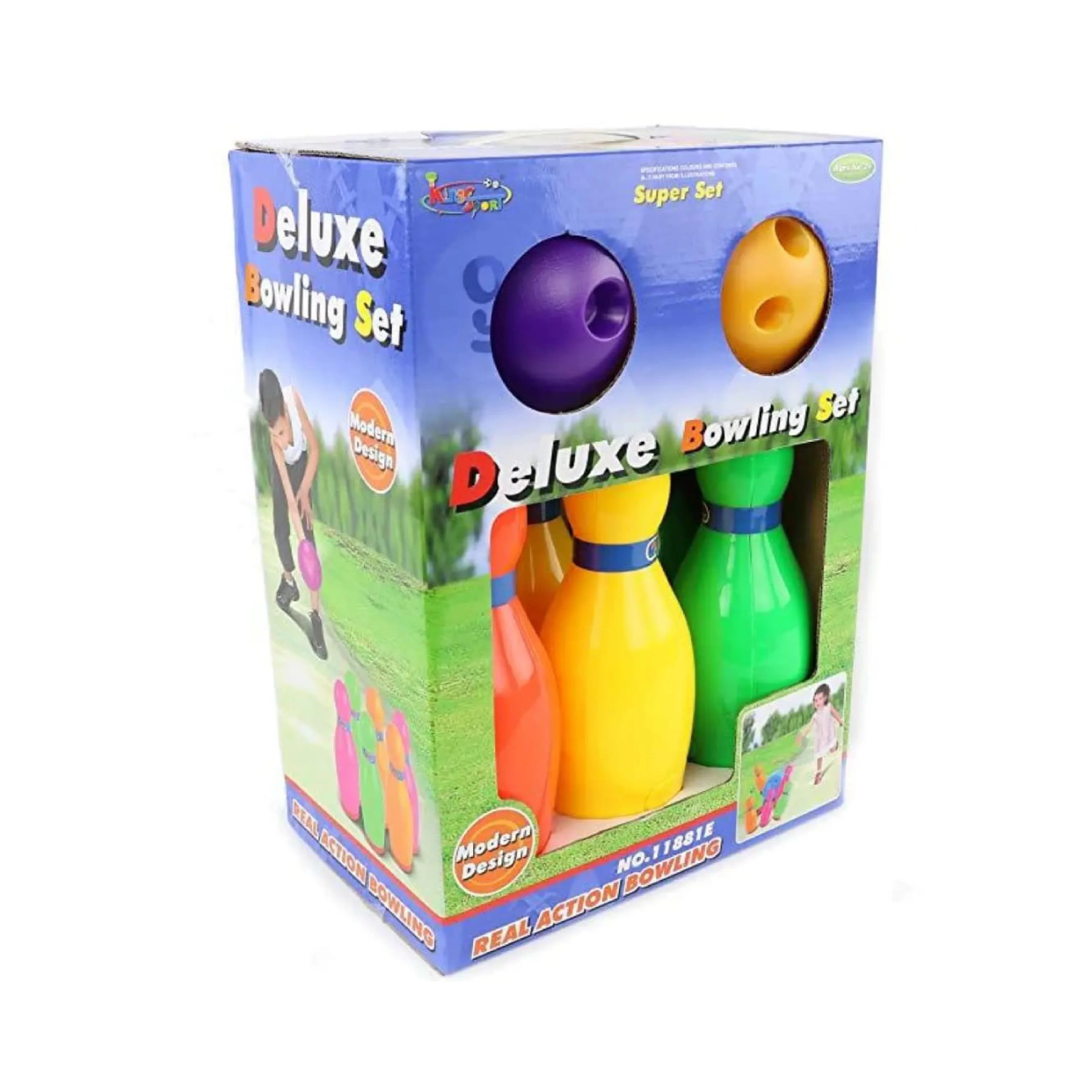 Deluxe Bowling Game for Kids – Indoor/Outdoor Fun with 6 Pins and 2 Balls