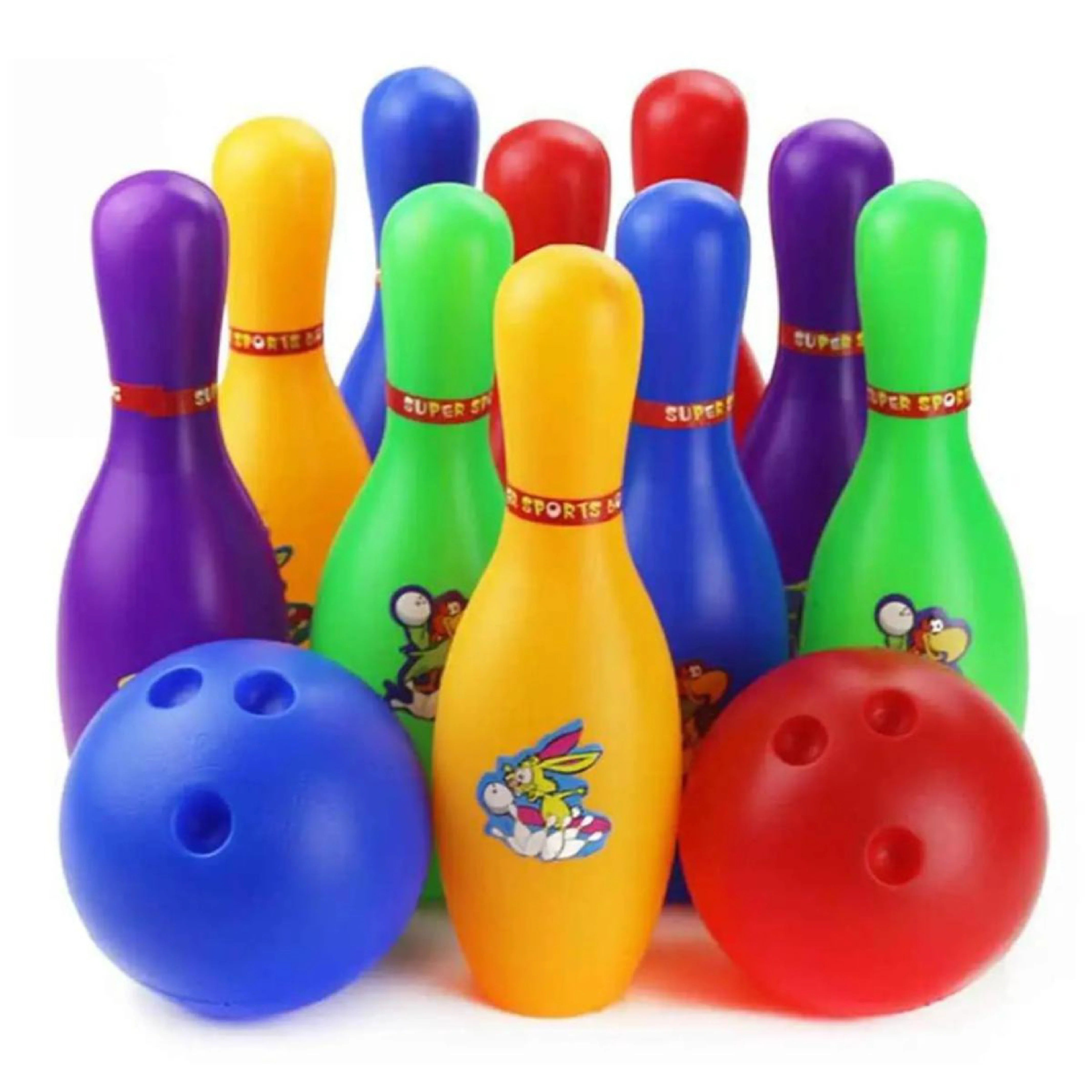 Deluxe Bowling Game for Kids – Indoor/Outdoor Fun with 6 Pins and 2 Balls