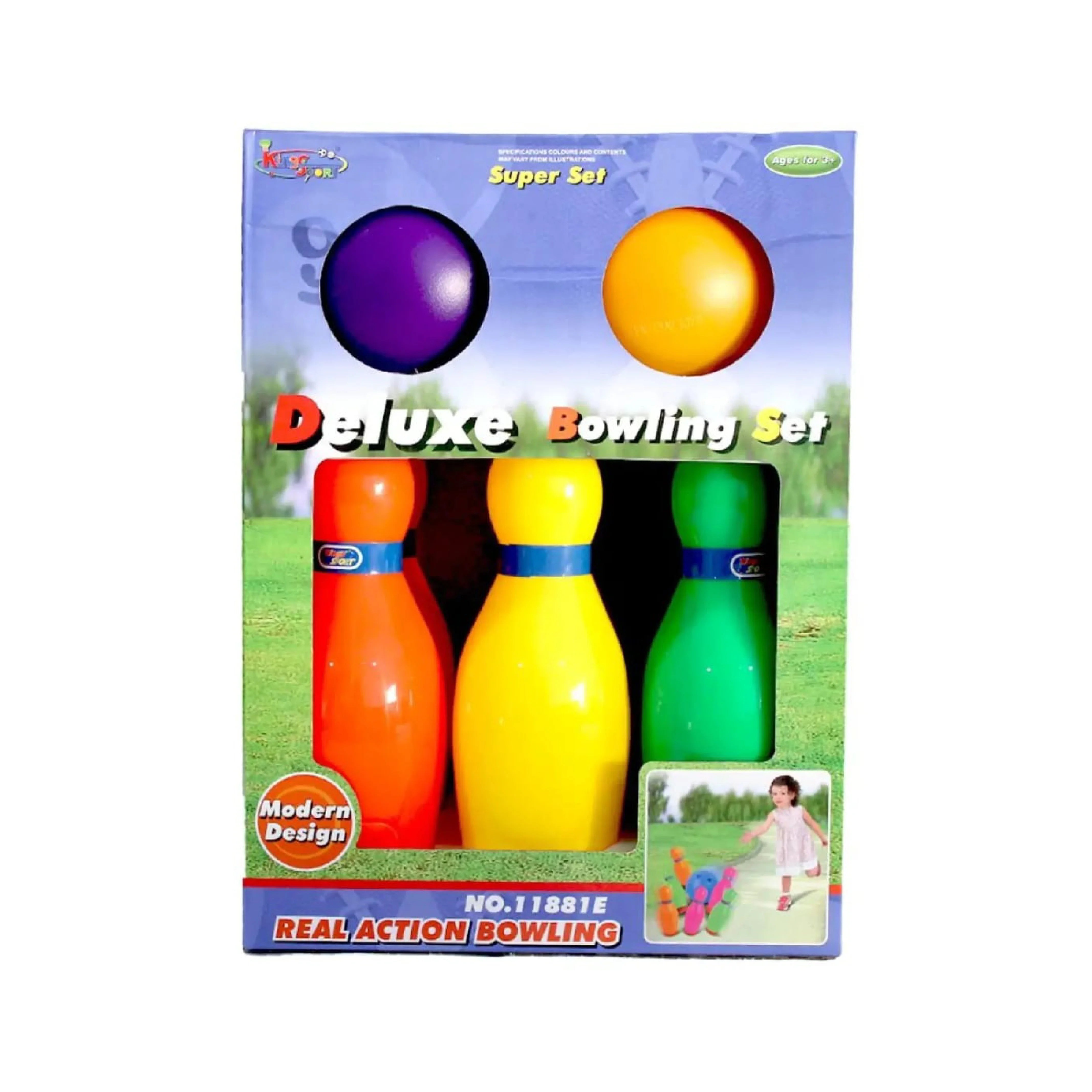 Deluxe Bowling Game for Kids – Indoor/Outdoor Fun with 6 Pins and 2 Balls