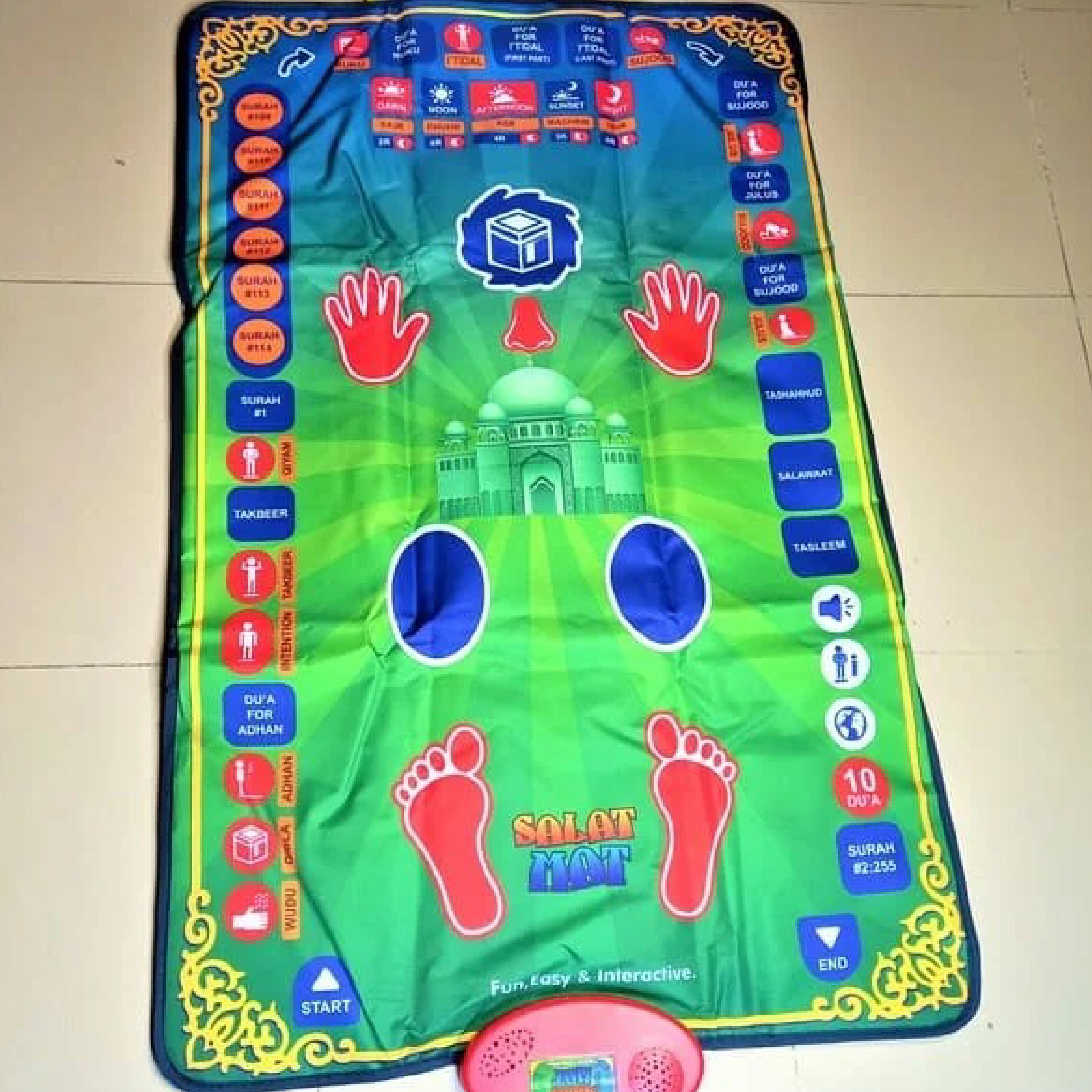 Digital Educational Prayer Mat GS 20932B: Interactive Salah Rug
