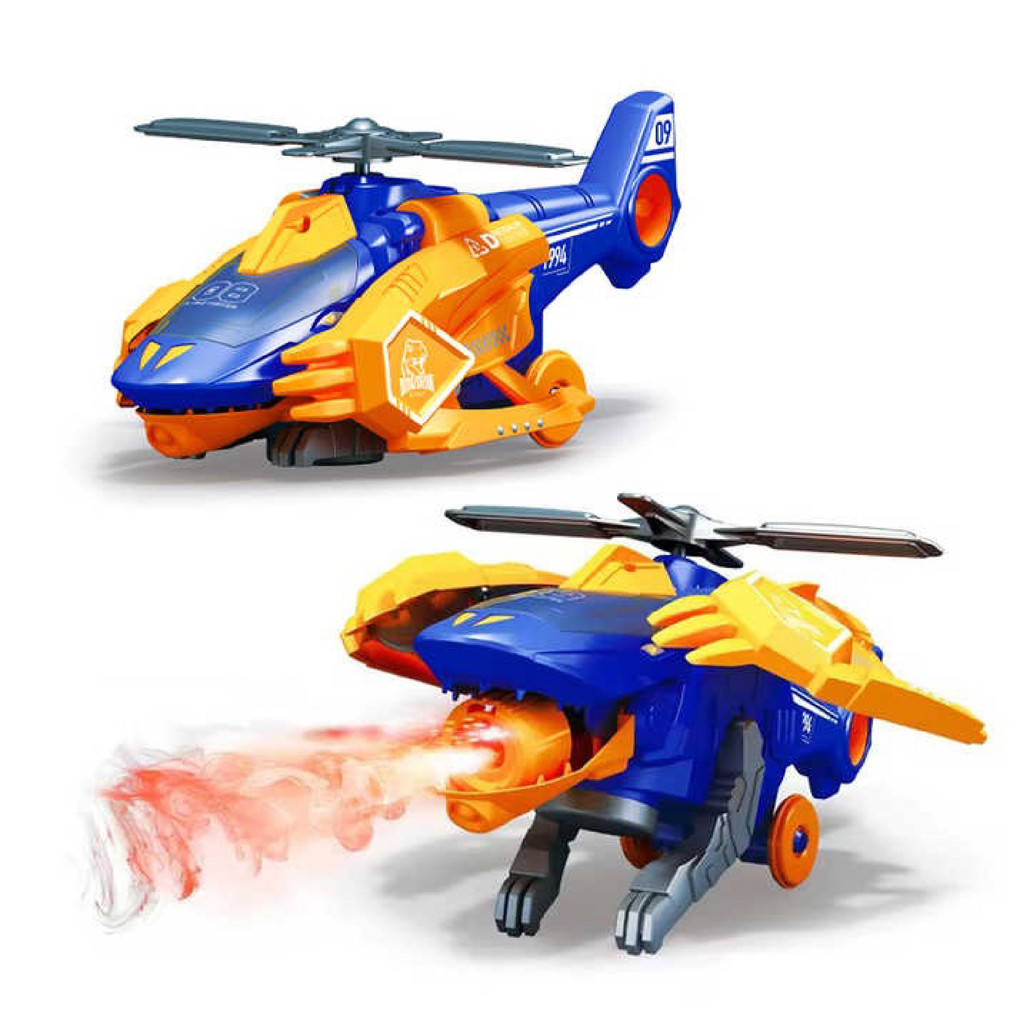 Dinosaur Fighter Transforming Plane - 2-in-1 Dinosaur & Airplane Toy with Lights and Sound