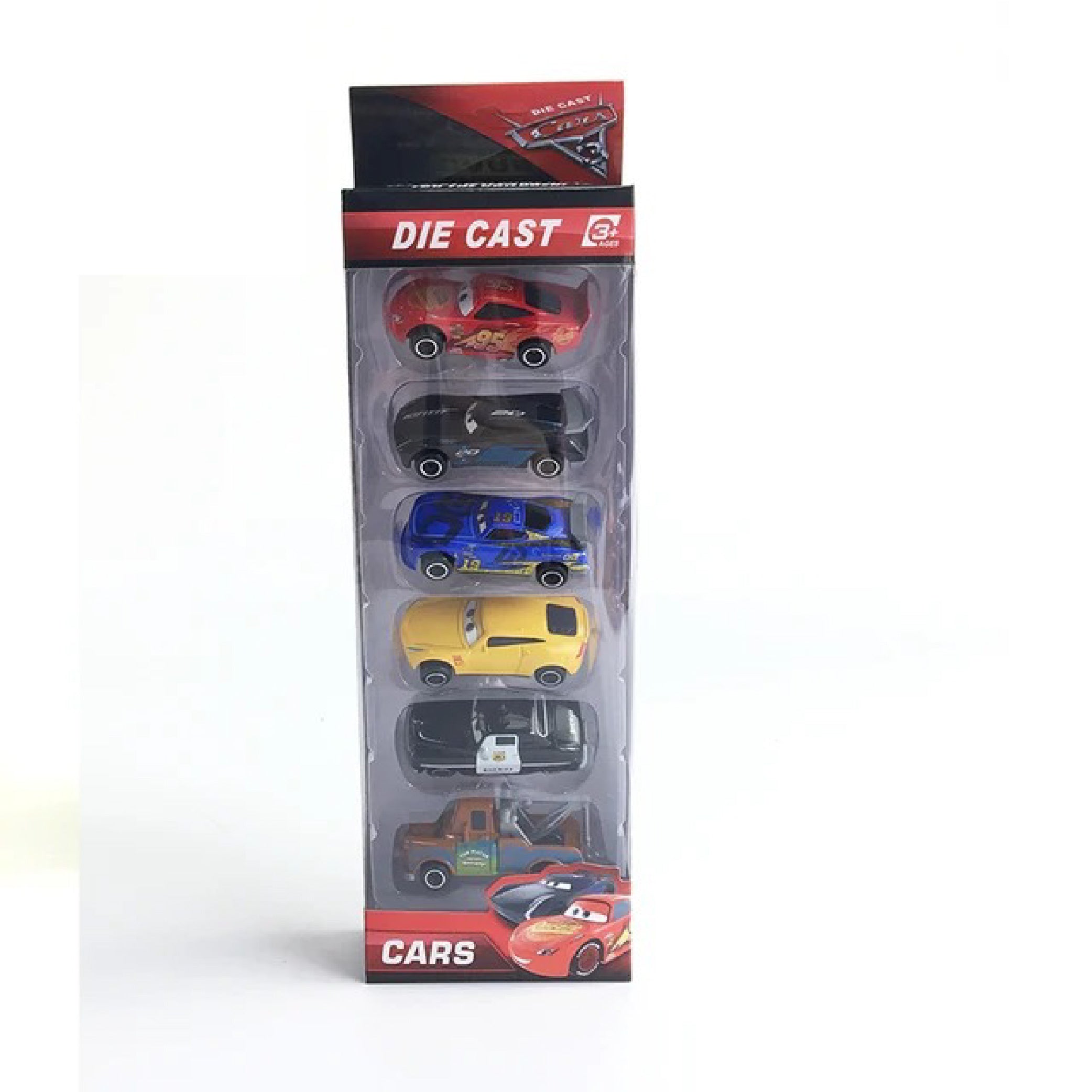 Disney Pixar Cars Die-Cast Vehicle Set - 6 Pack of Collectible Character Cars