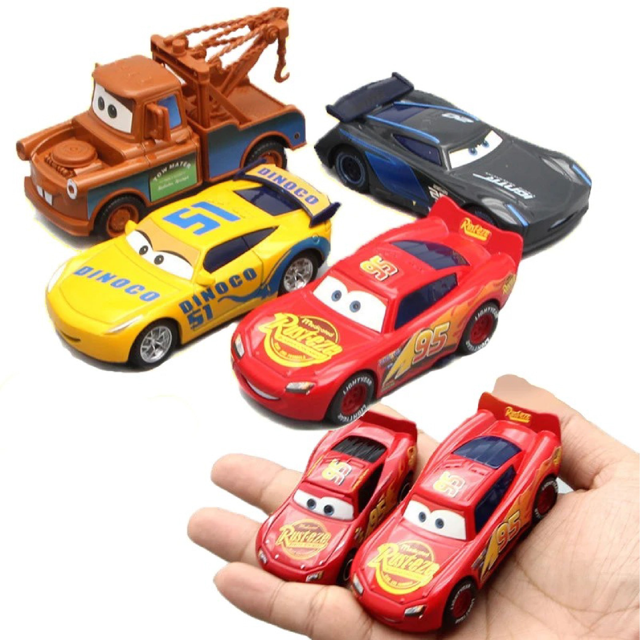 Disney Pixar Cars Die-Cast Vehicle Set - 6 Pack of Collectible Character Cars