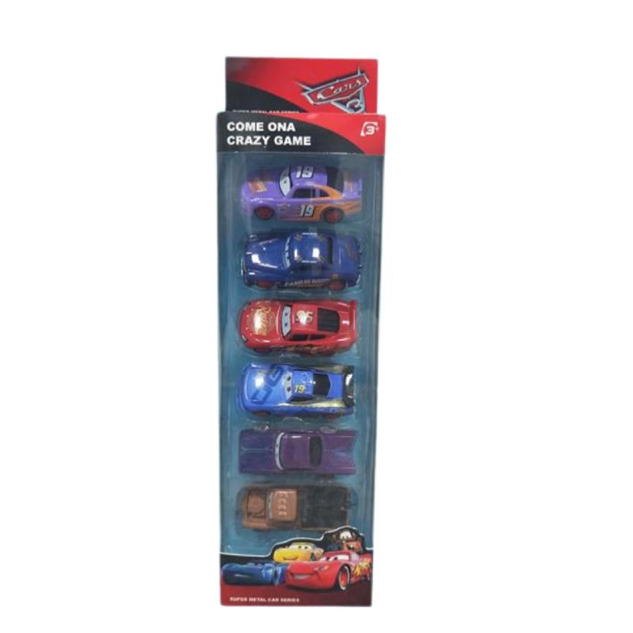 Disney Pixar Cars Die-Cast Vehicle Set - 6 Pack of Collectible Character Cars