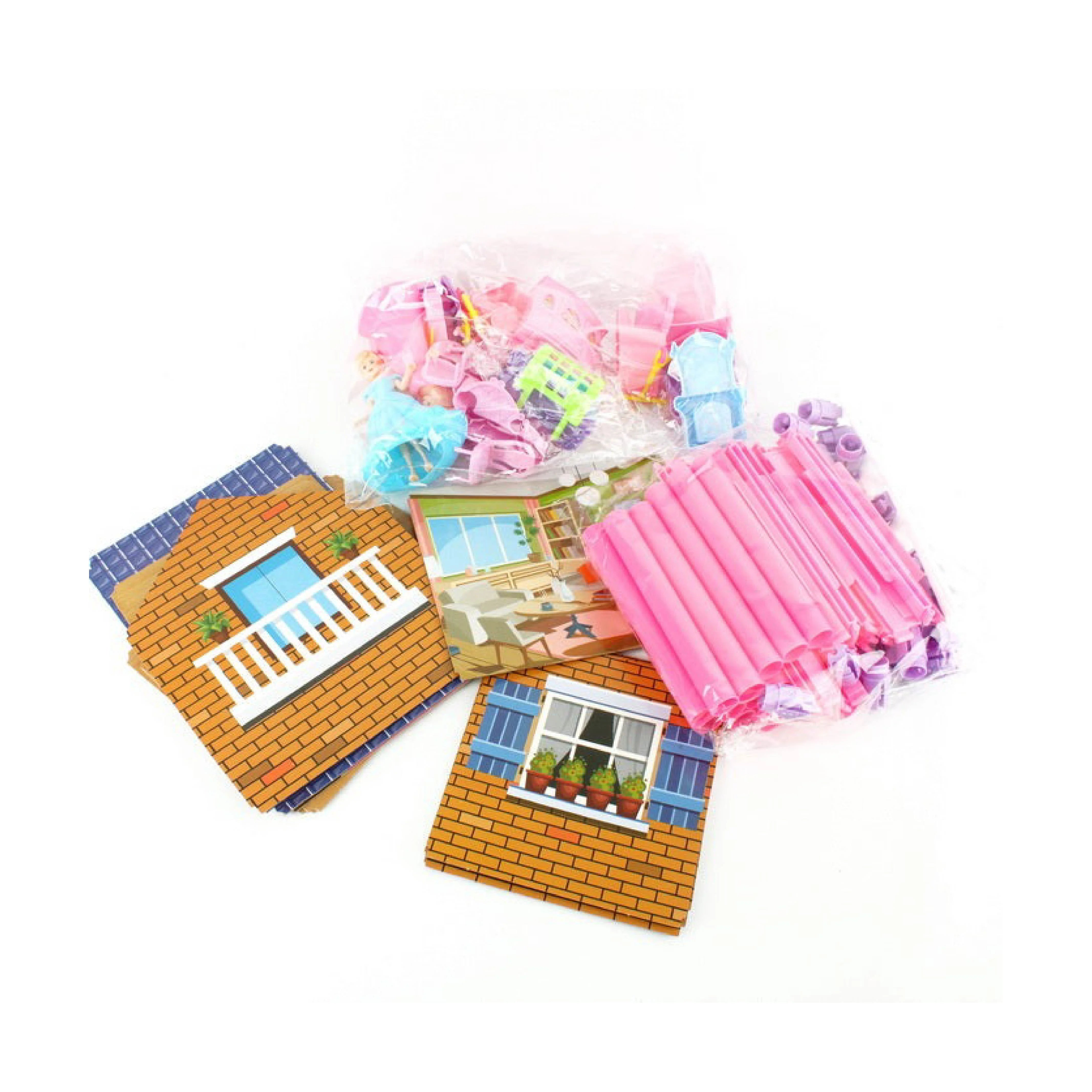Dream Home Villa Building Blocks Set - Doll House Playset for Kids