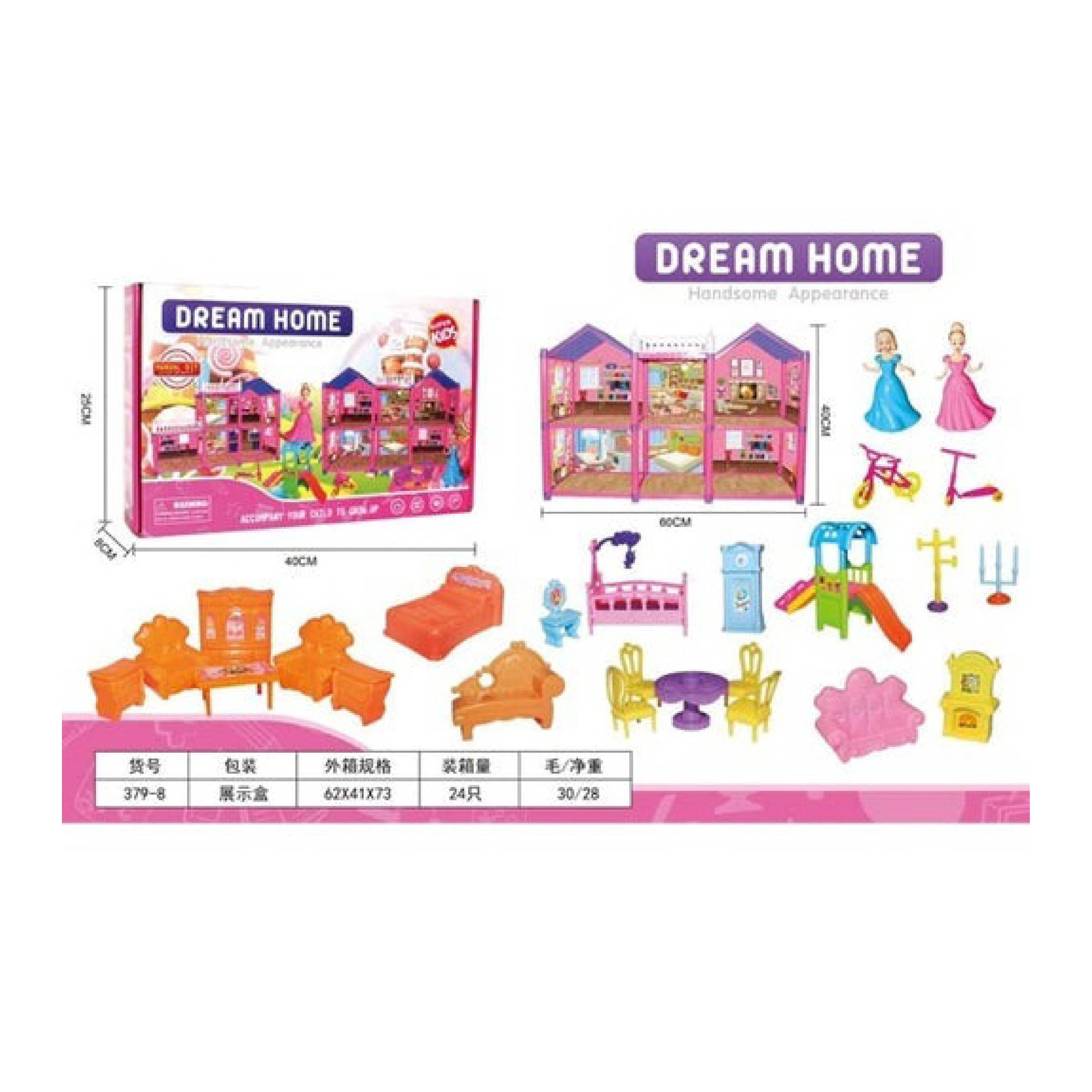 Dream Home Villa Building Blocks Set - Doll House Playset for Kids