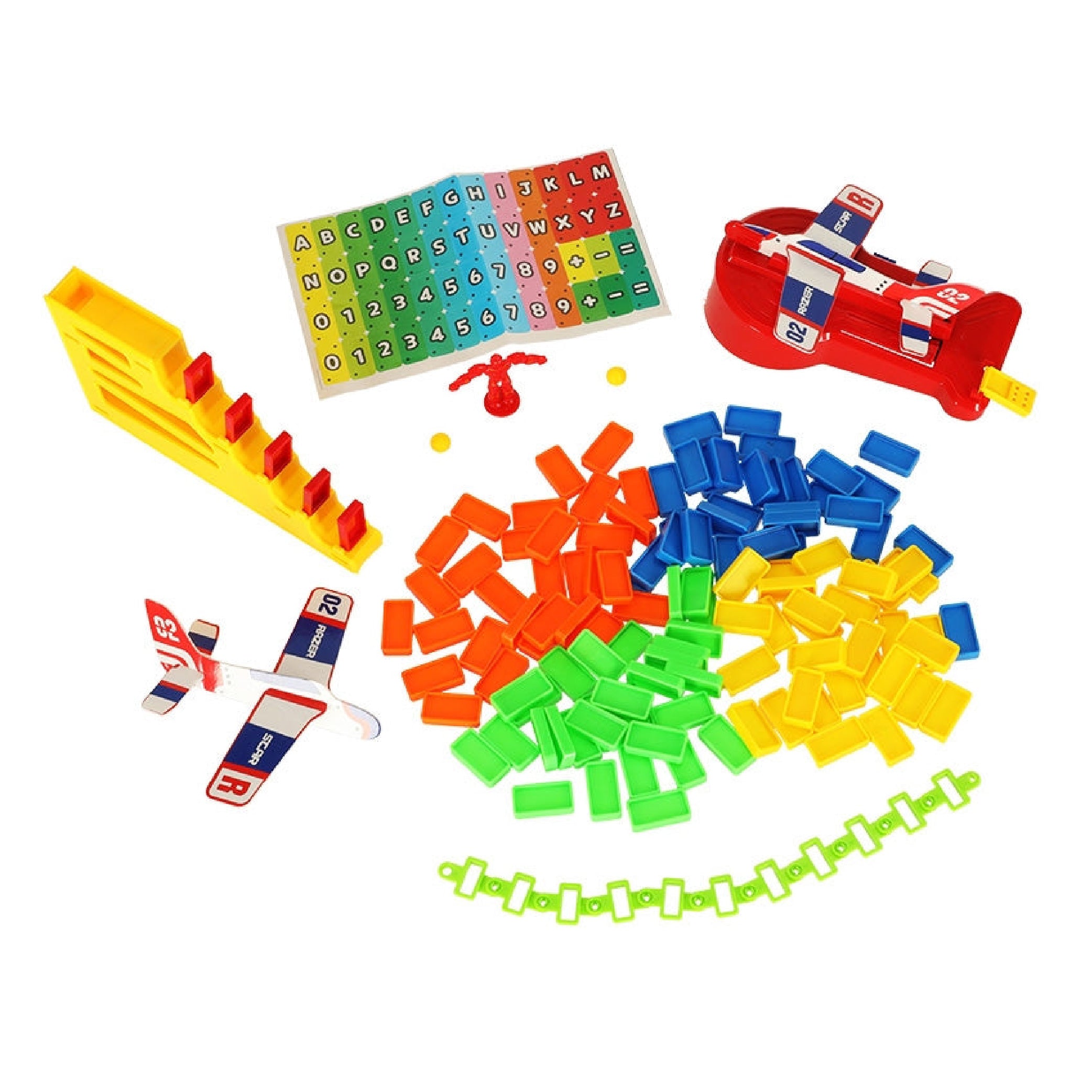 Domino Airplane Chain Reaction Toy for Kids