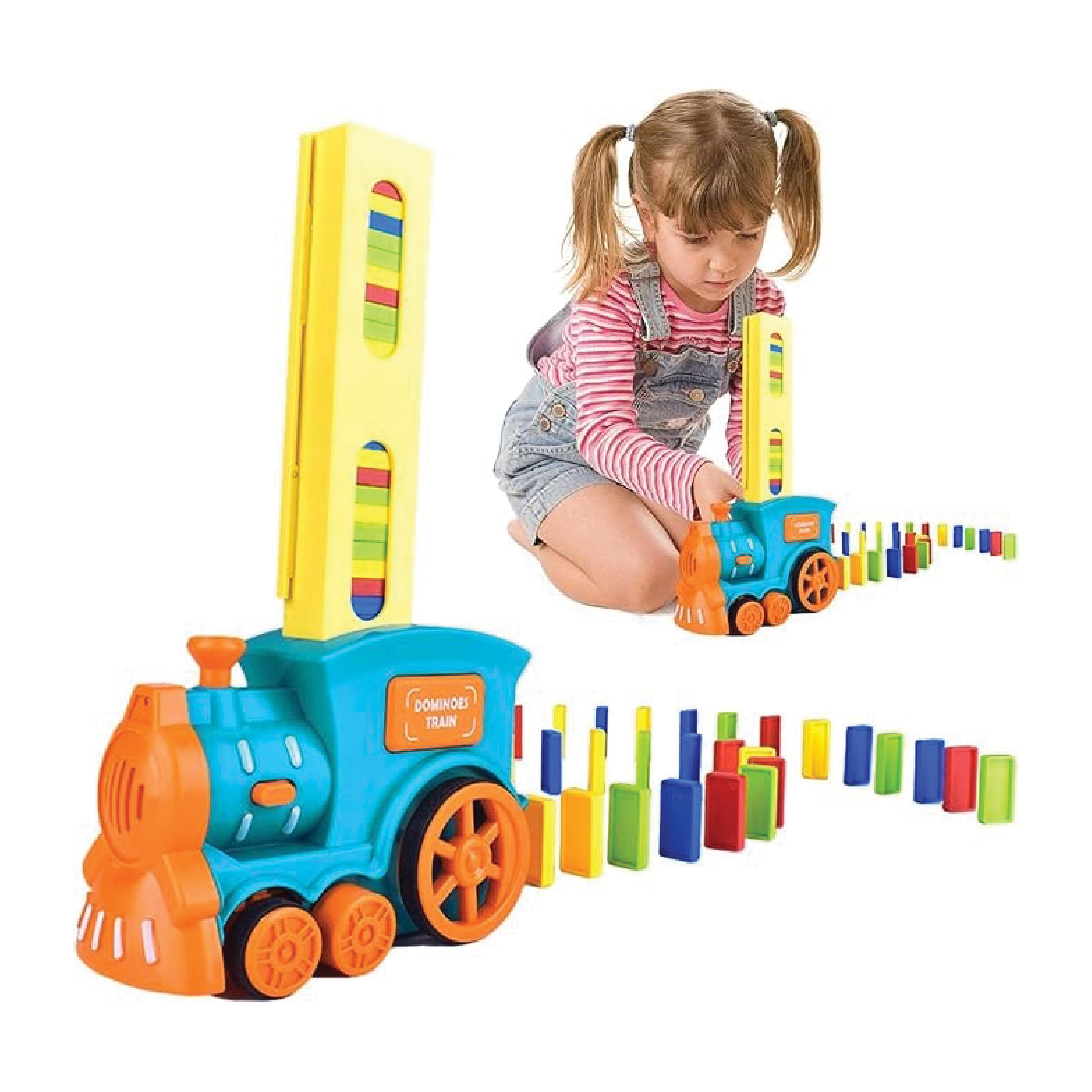 Domino Train 918 – Automatic Domino Laying Set with Sound & Light