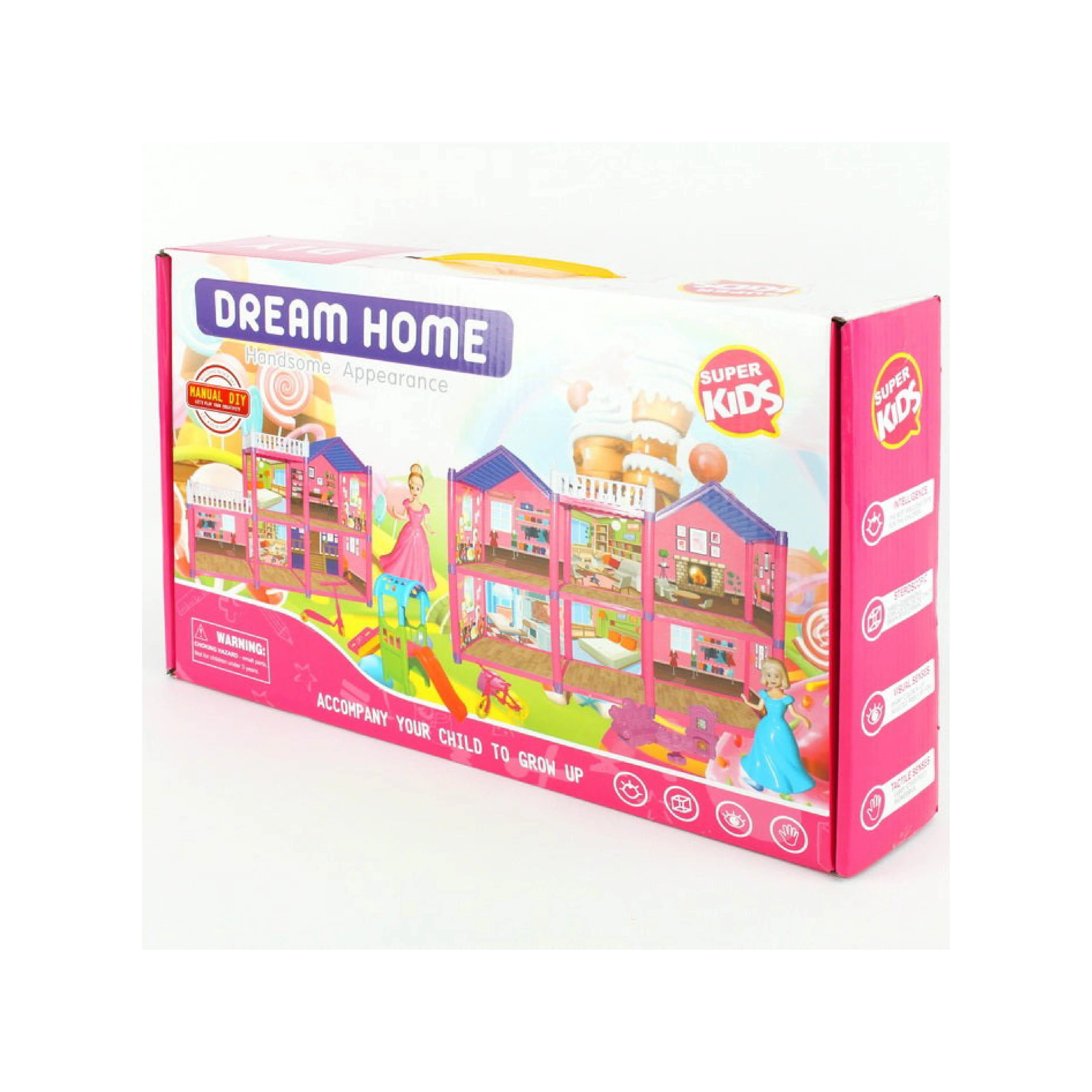 Dream Home Villa Building Blocks Set - Doll House Playset for Kids