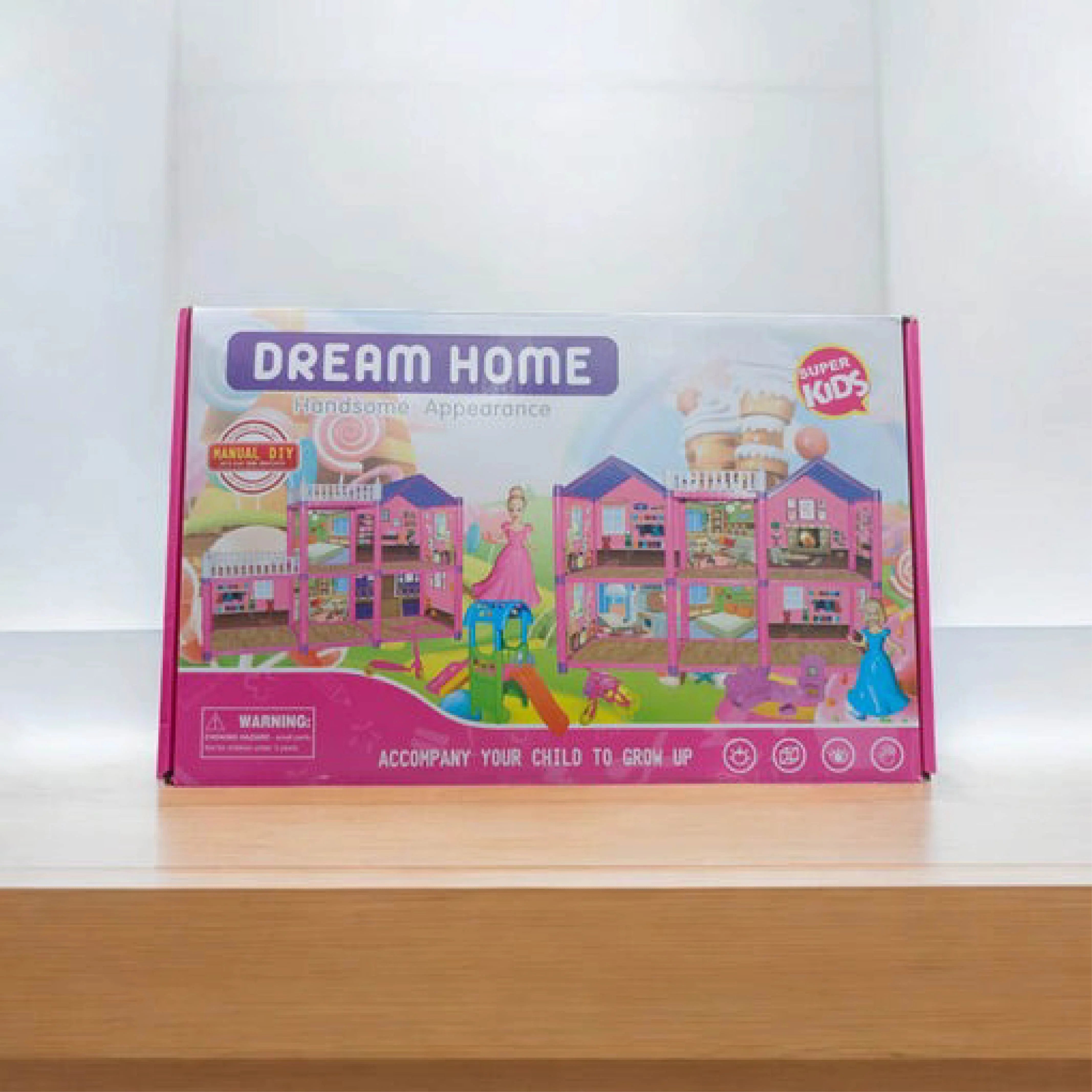 Dream Home Villa Building Blocks Set - Doll House Playset for Kids