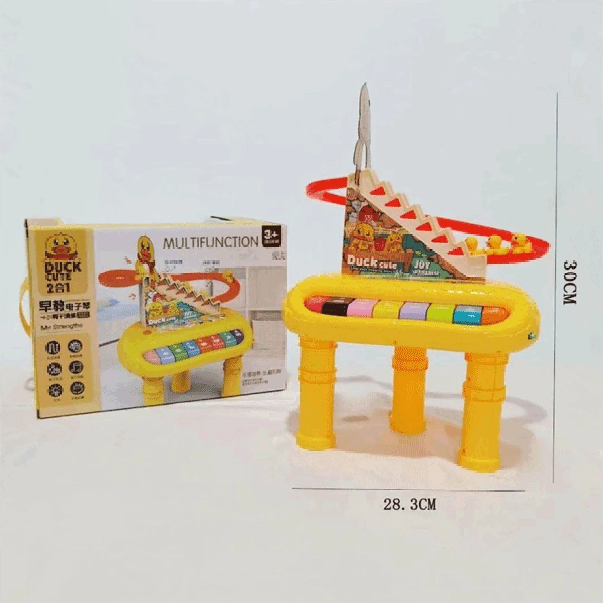 2-in-1 Musical Duck Slide & Piano Game Toy – Fun for Kids!