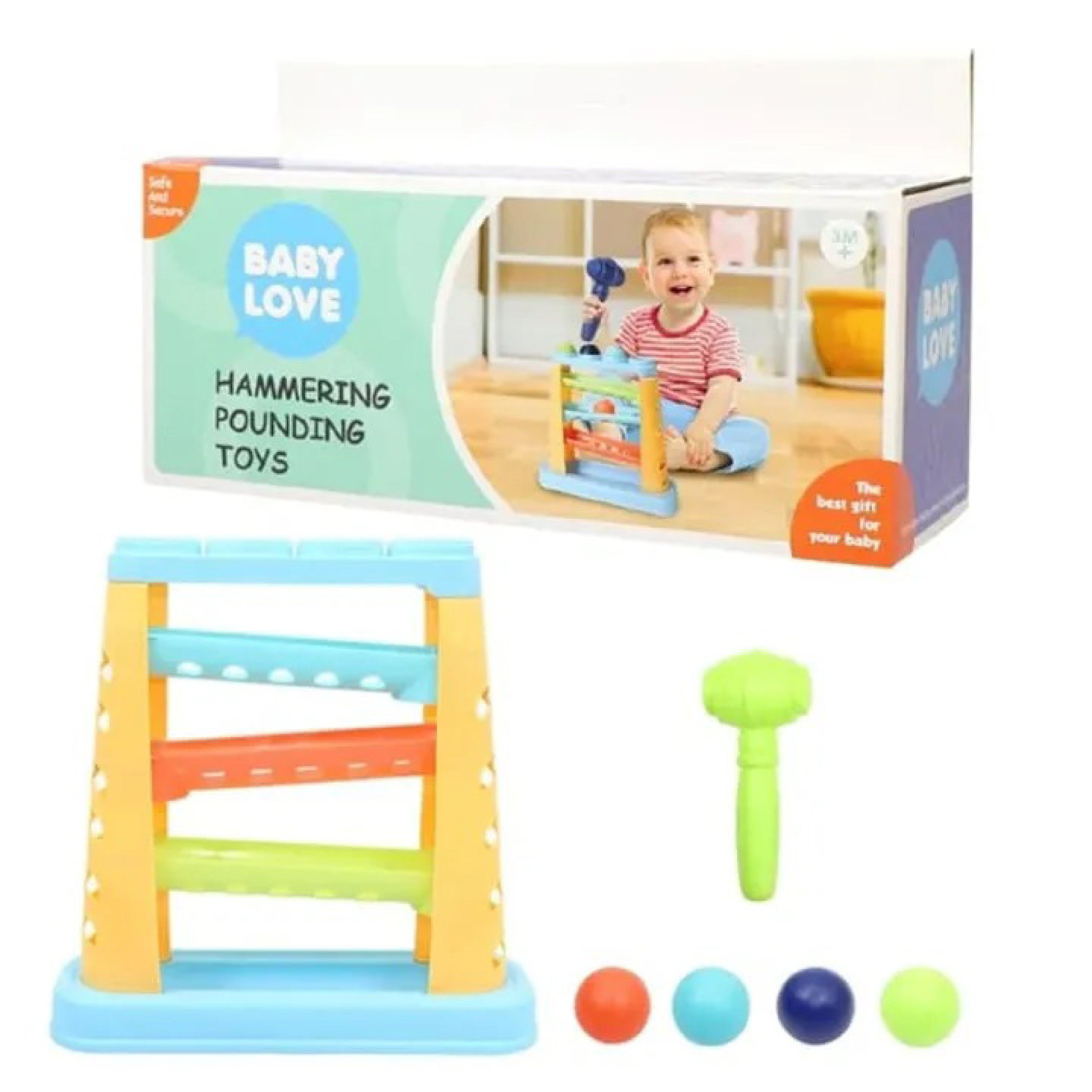 Durable Hammering and Pounding Toy Set for Toddlers - Hammer and Ball Game