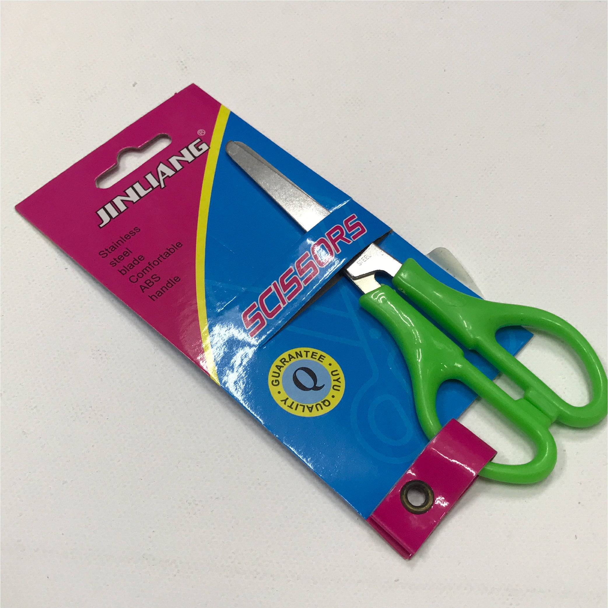 Jinliang Stainless Steel Scissors with Comfortable Green Handle