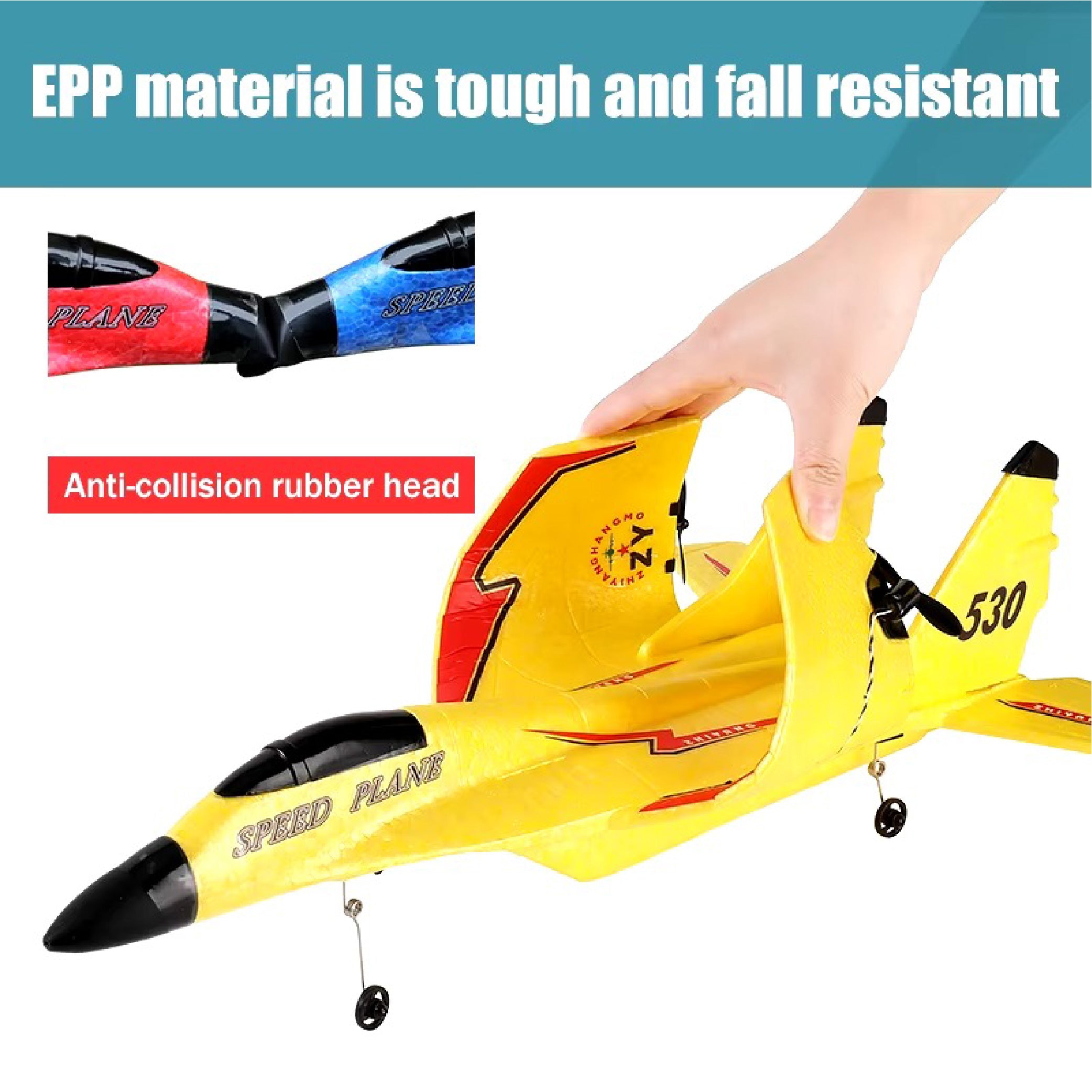 EPP RC Plane with 720P Camera and LED Lights - Durable Remote Control Airplane