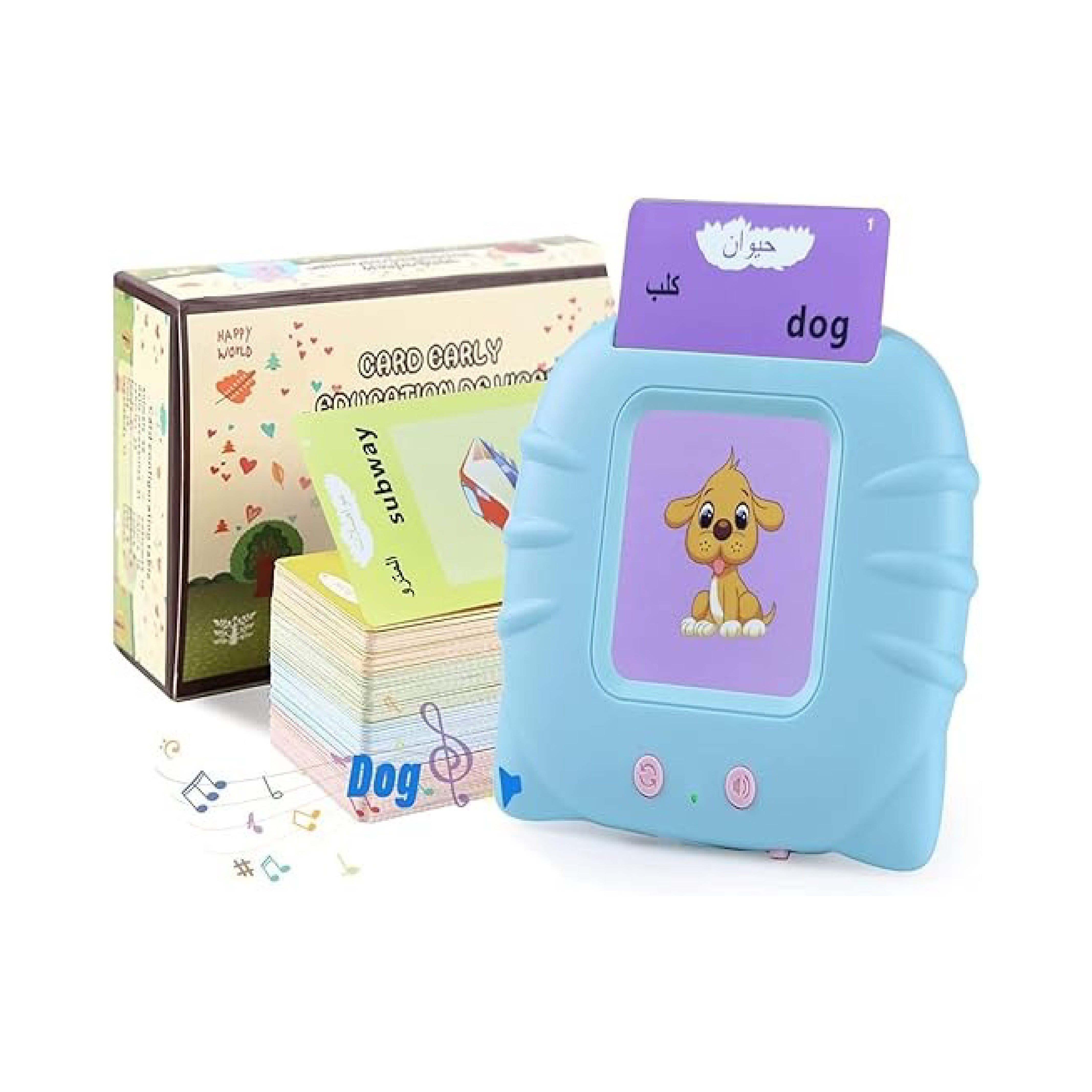 Early Education Flash Card Machine with Sound – Bilingual Learning Device for Kids