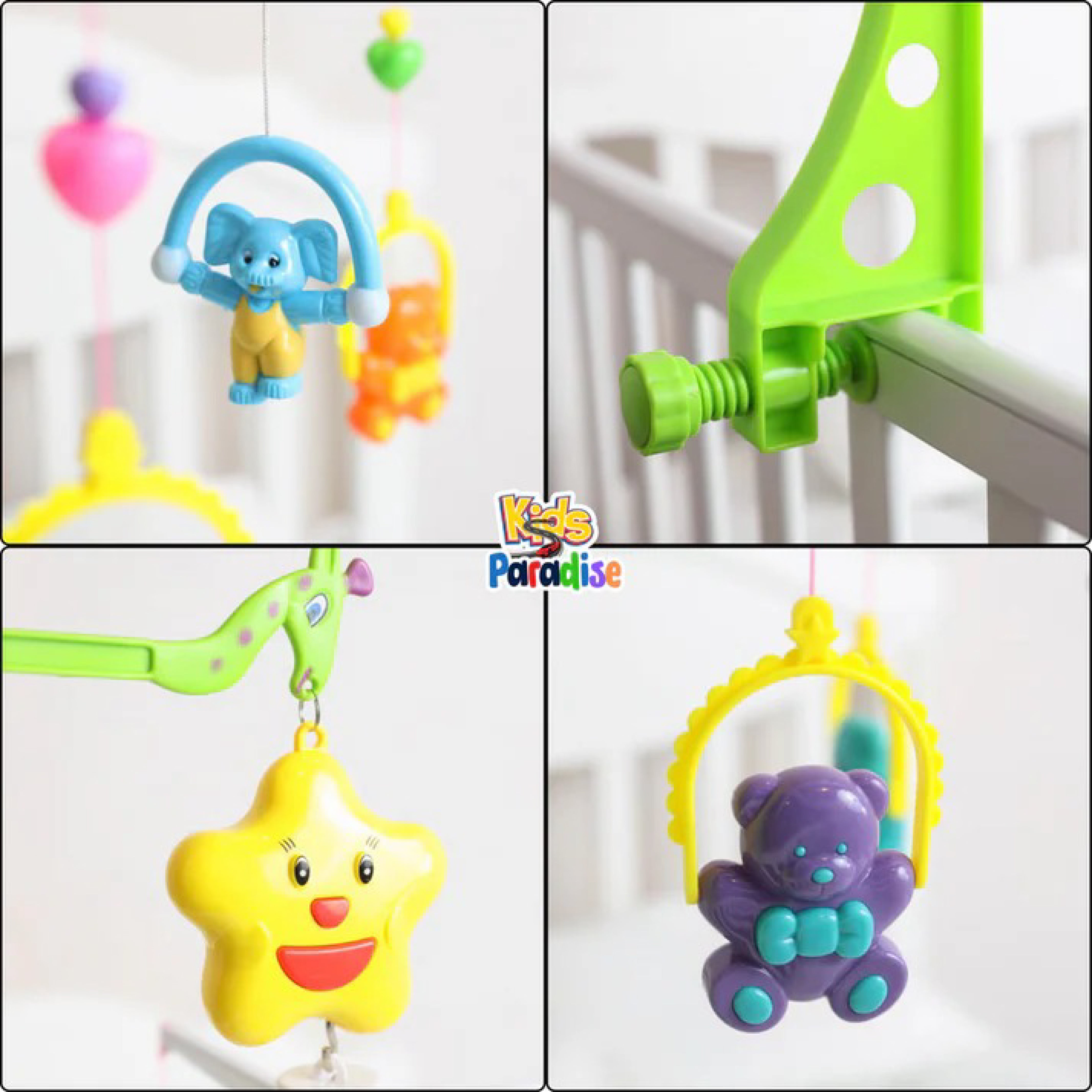 Happy Shaking Bell – Educational Music Bedside Crib Toy for Babies