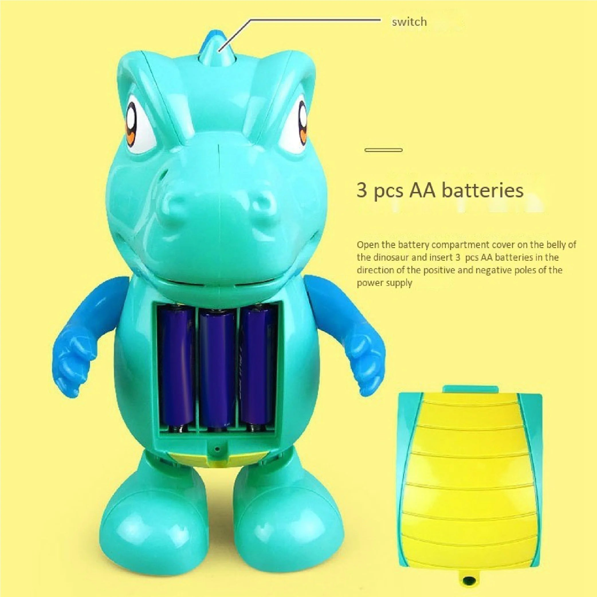 Electric Dancing Dinosaur Model – Light & Music Educational Toy for Kids