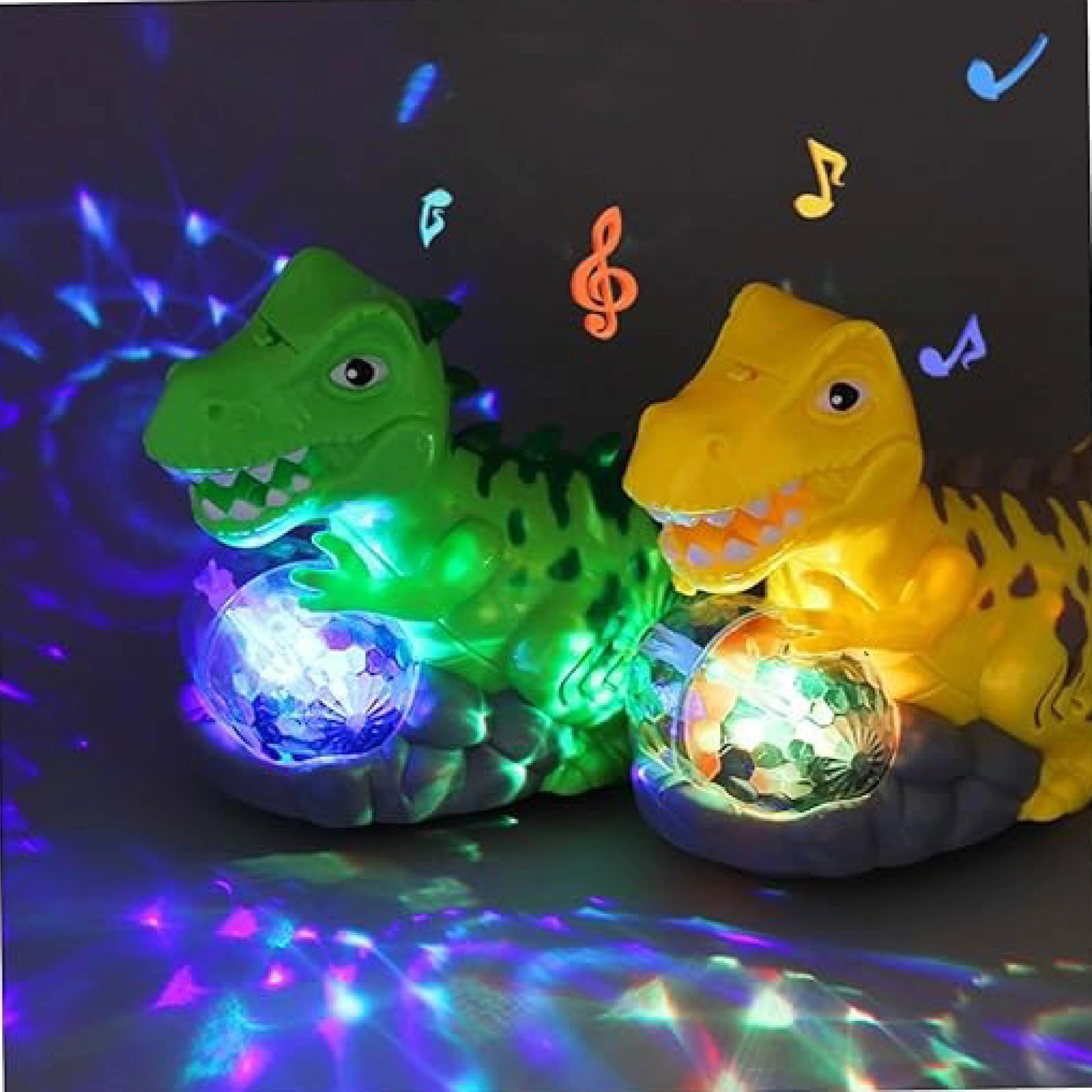 Electric Educational Dinosaur Toy with Lights, Music, and Universal Rotation