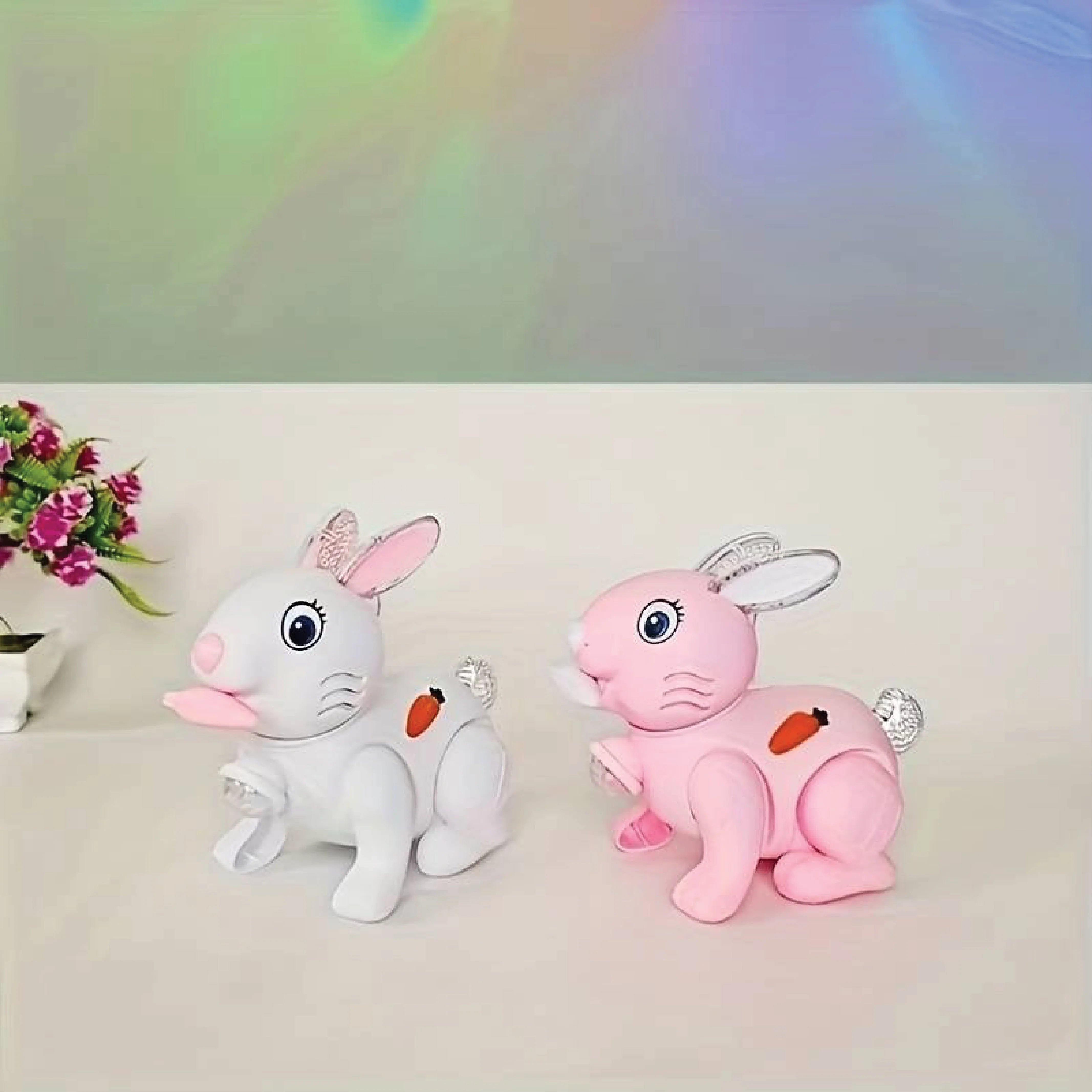 Electric Jumping Rabbit Toy with Lights and Music for Kids