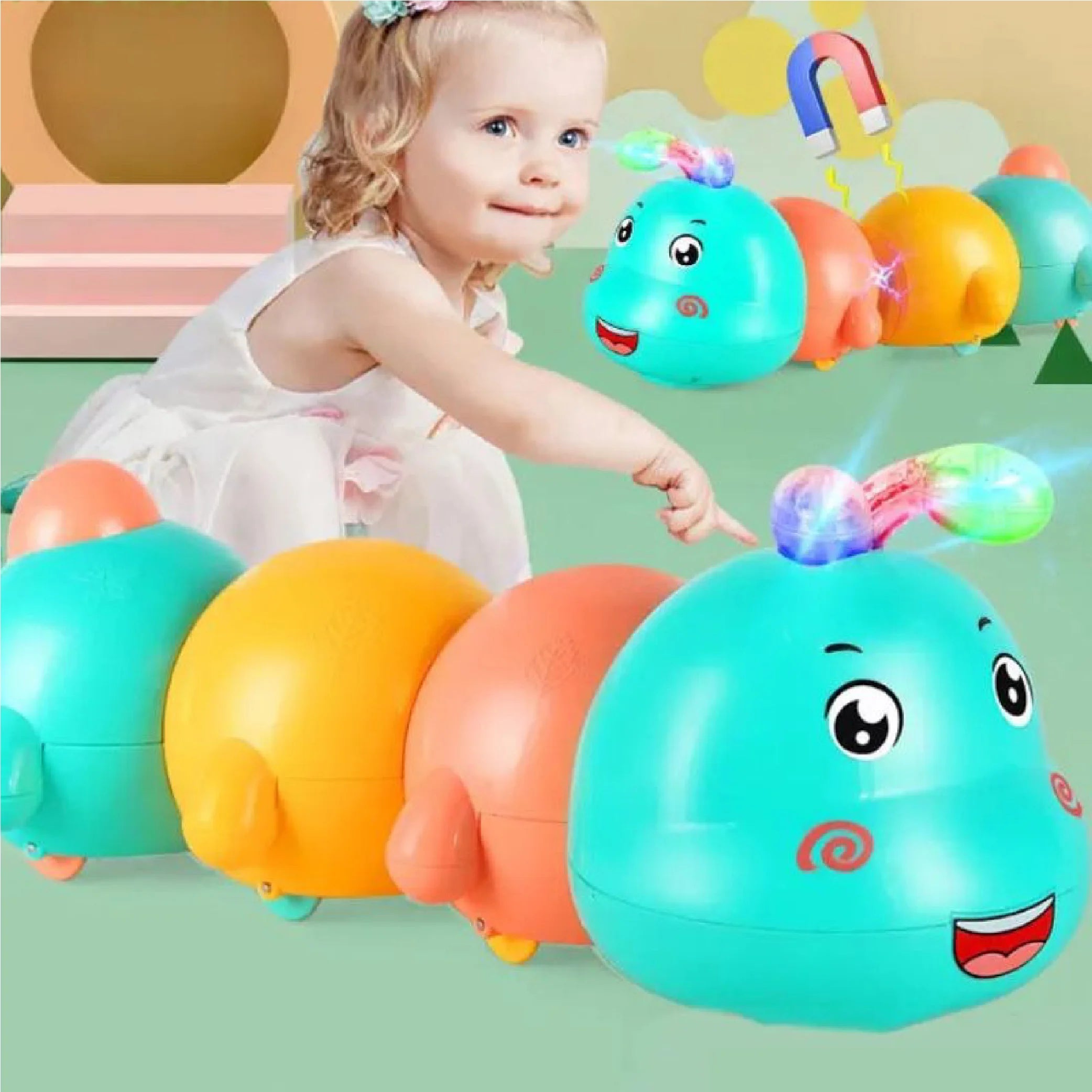 Electric Magnetic Caterpillar Toy – Fun & Interactive Play for Kids!