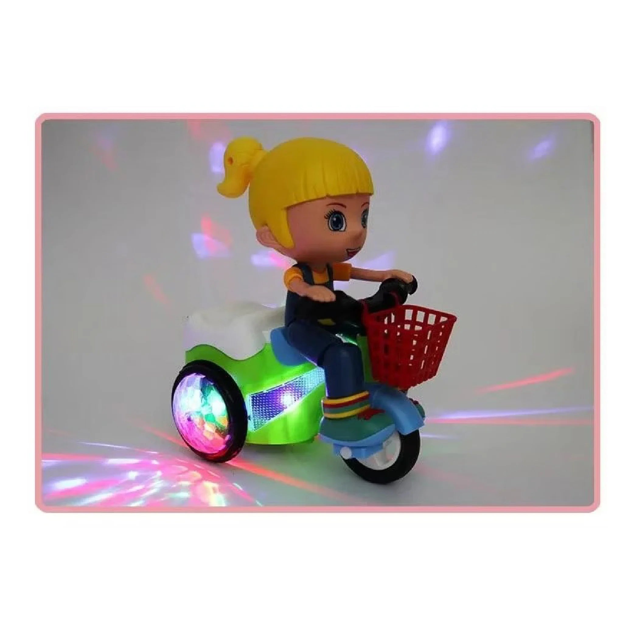 Electric Stunt Tricycle Toy Car – 360° Rotating Fun with Lights!